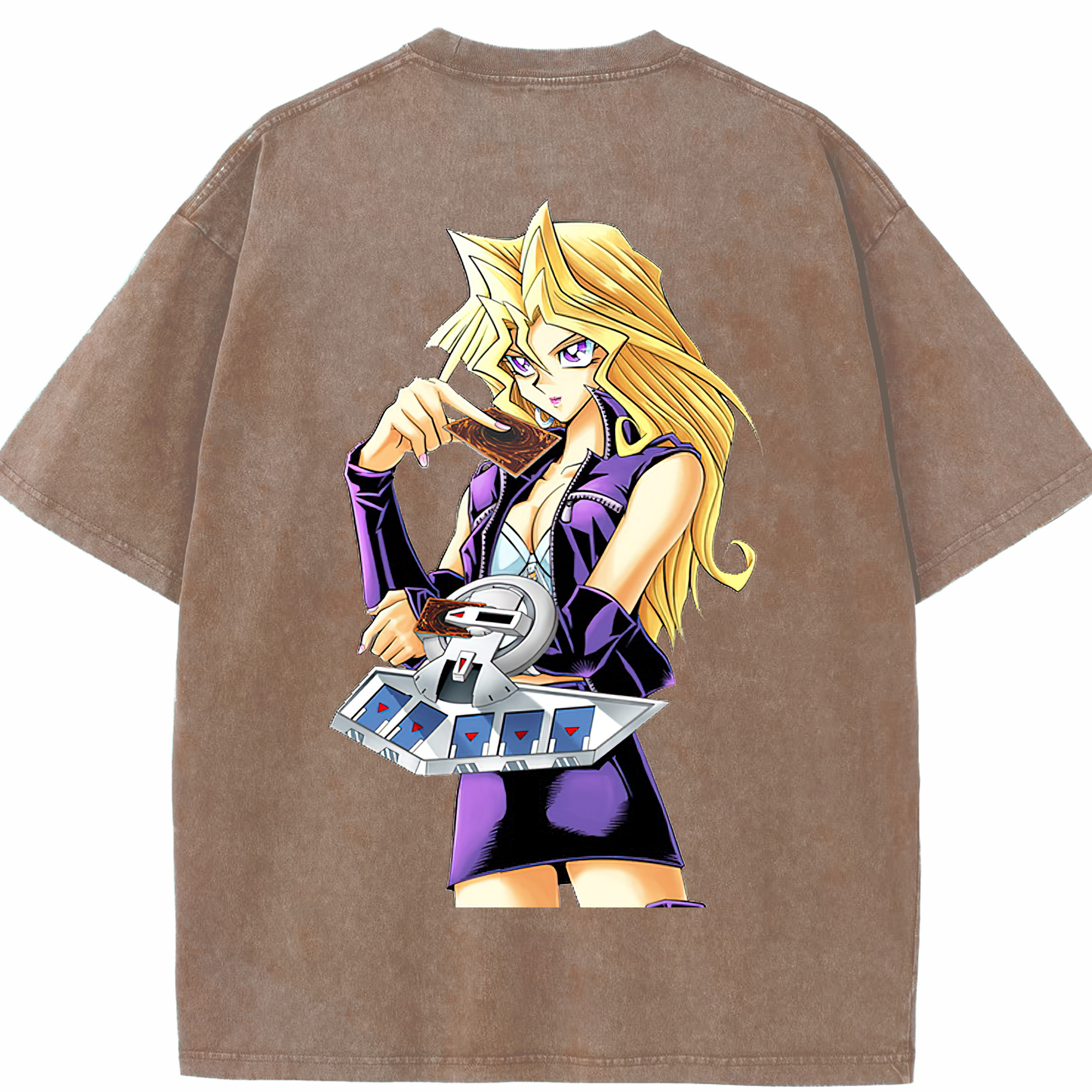 （画像用） 遊☆戯☆王 Yu-Gi-Oh! 綿100% ヴィンテージ風 半袖Tシャツ（背面プリント）
