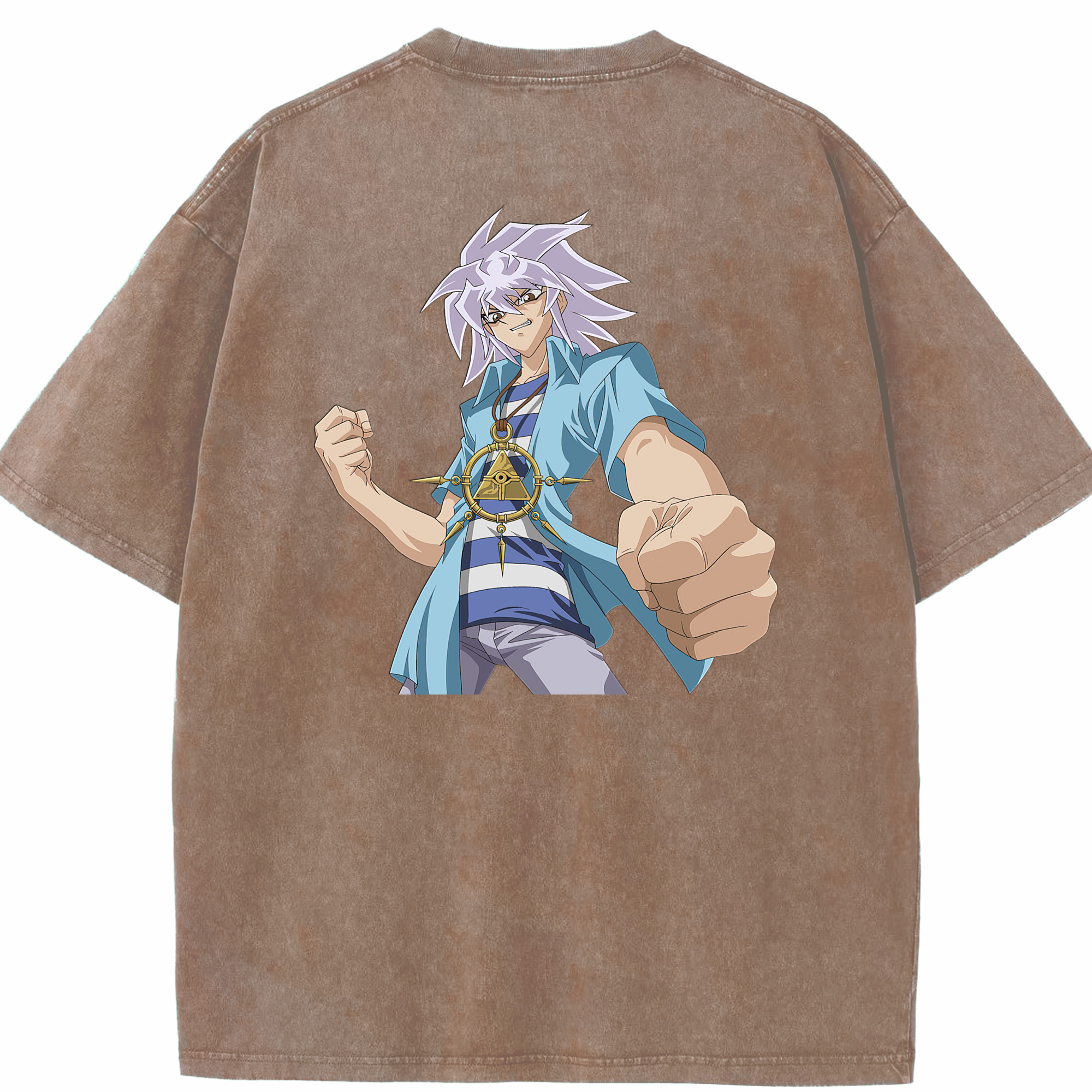 （画像用） 遊☆戯☆王 Yu-Gi-Oh! 綿100% ヴィンテージ風 半袖Tシャツ（背面プリント）