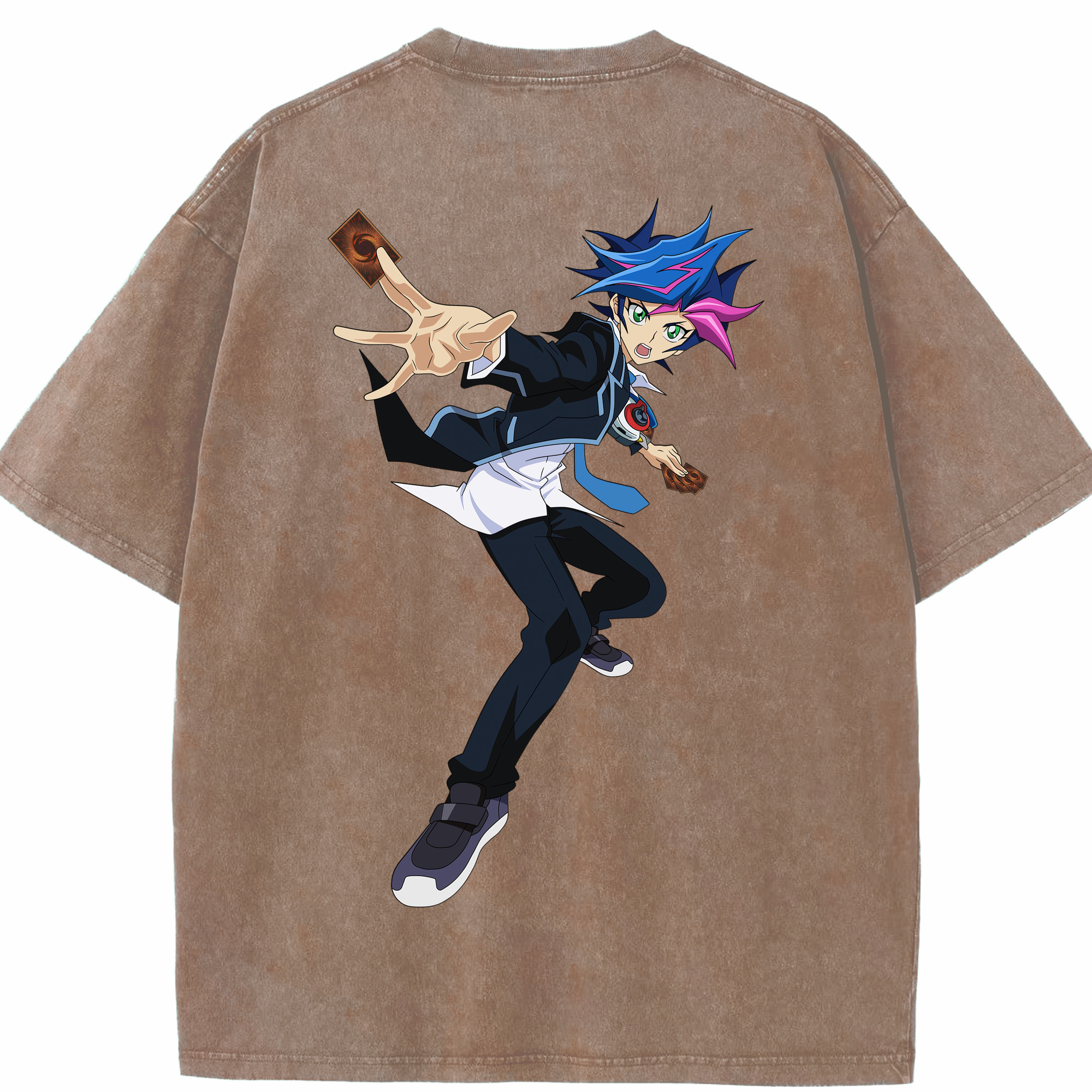 （画像用） 遊☆戯☆王 Yu-Gi-Oh! 綿100% ヴィンテージ風 半袖Tシャツ（背面プリント）
