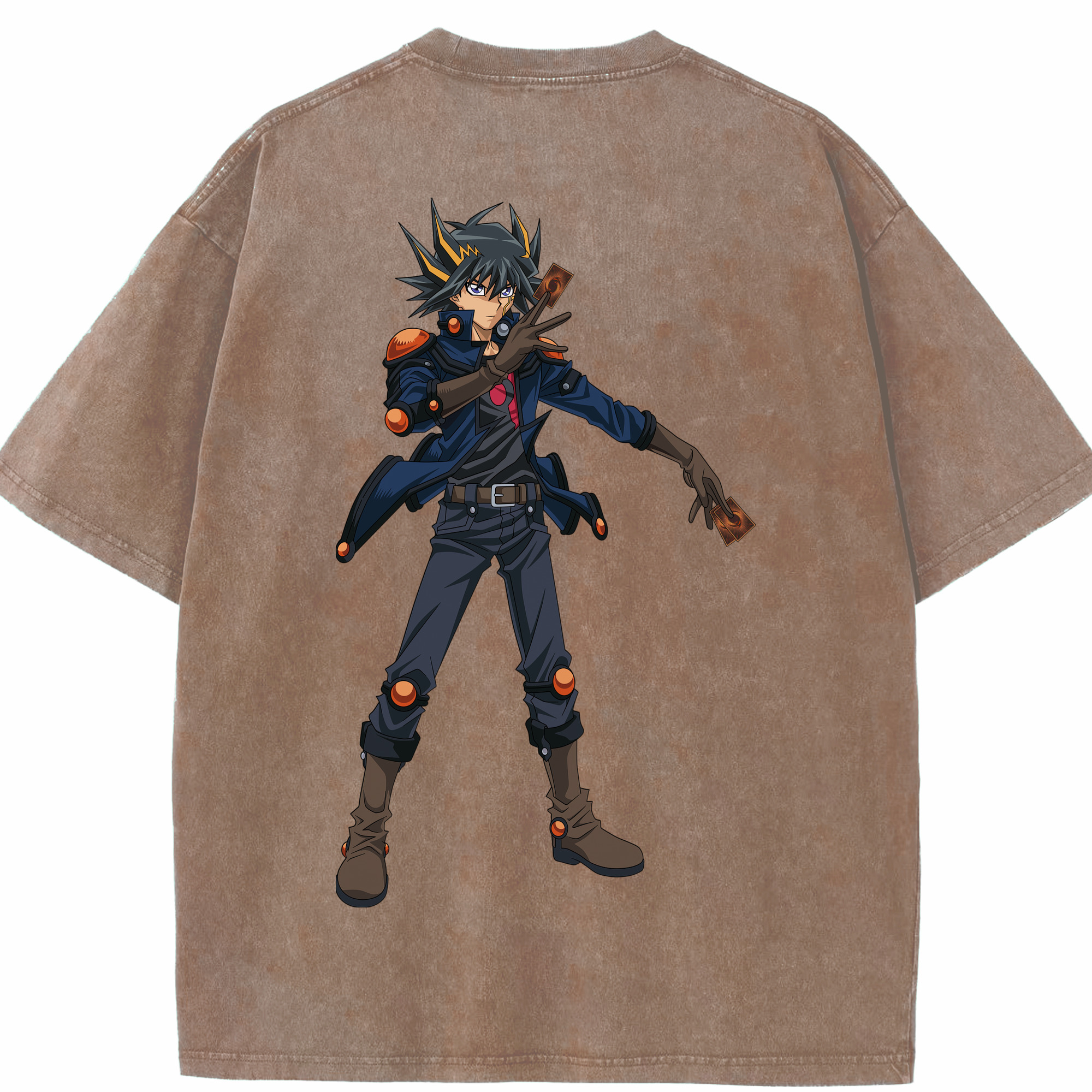 （画像用） 遊☆戯☆王 Yu-Gi-Oh! 綿100% ヴィンテージ風 半袖Tシャツ（背面プリント）