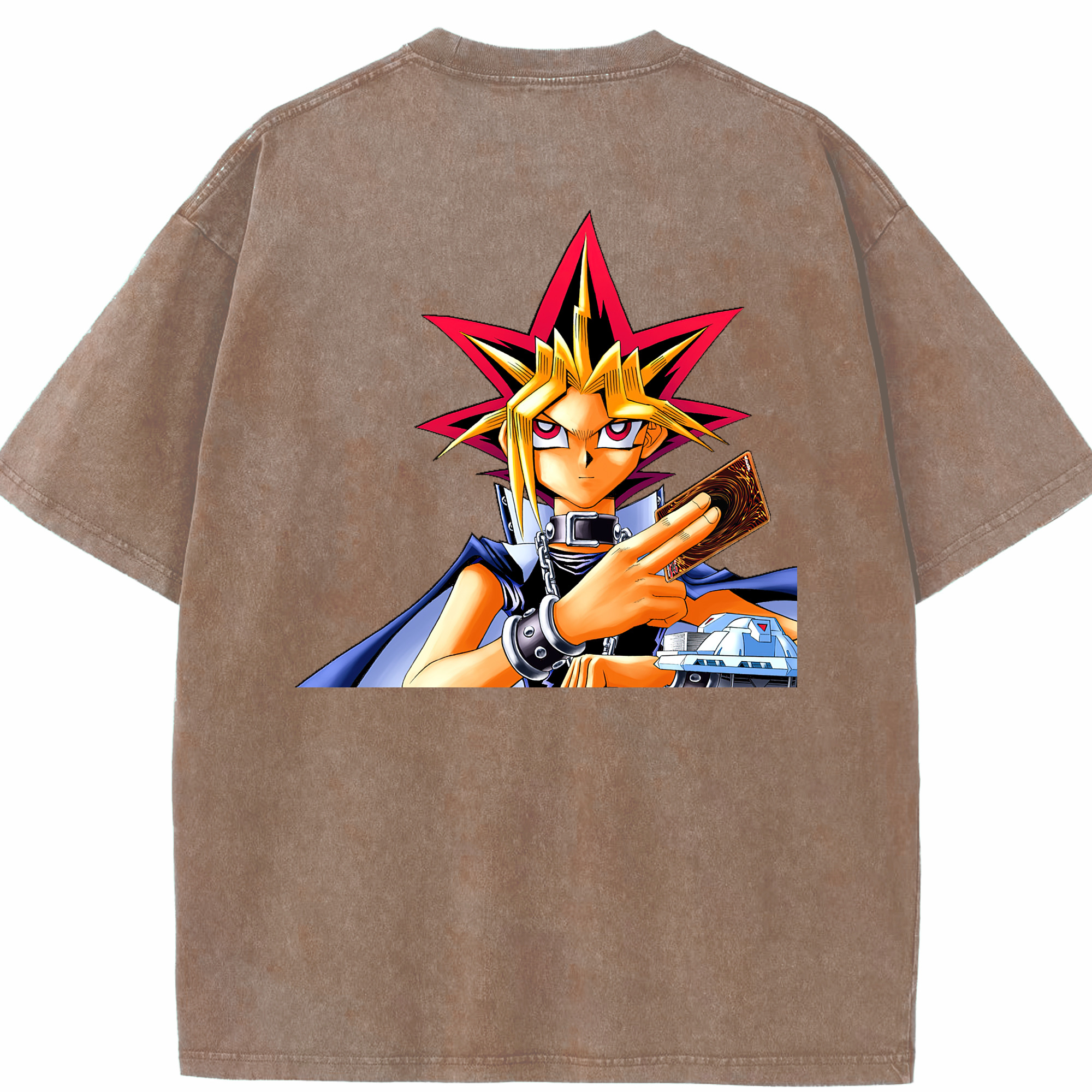 （画像用） 遊☆戯☆王 Yu-Gi-Oh! 綿100% ヴィンテージ風 半袖Tシャツ（背面プリント）