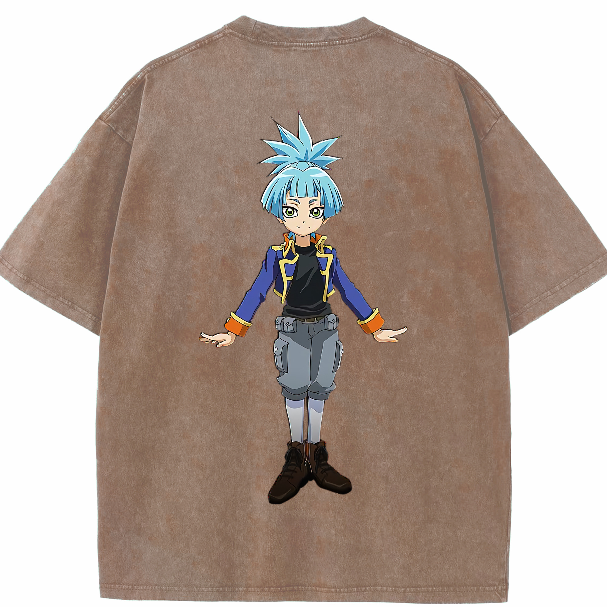 （画像用） 遊☆戯☆王 Yu-Gi-Oh! 綿100% ヴィンテージ風 半袖Tシャツ（背面プリント）