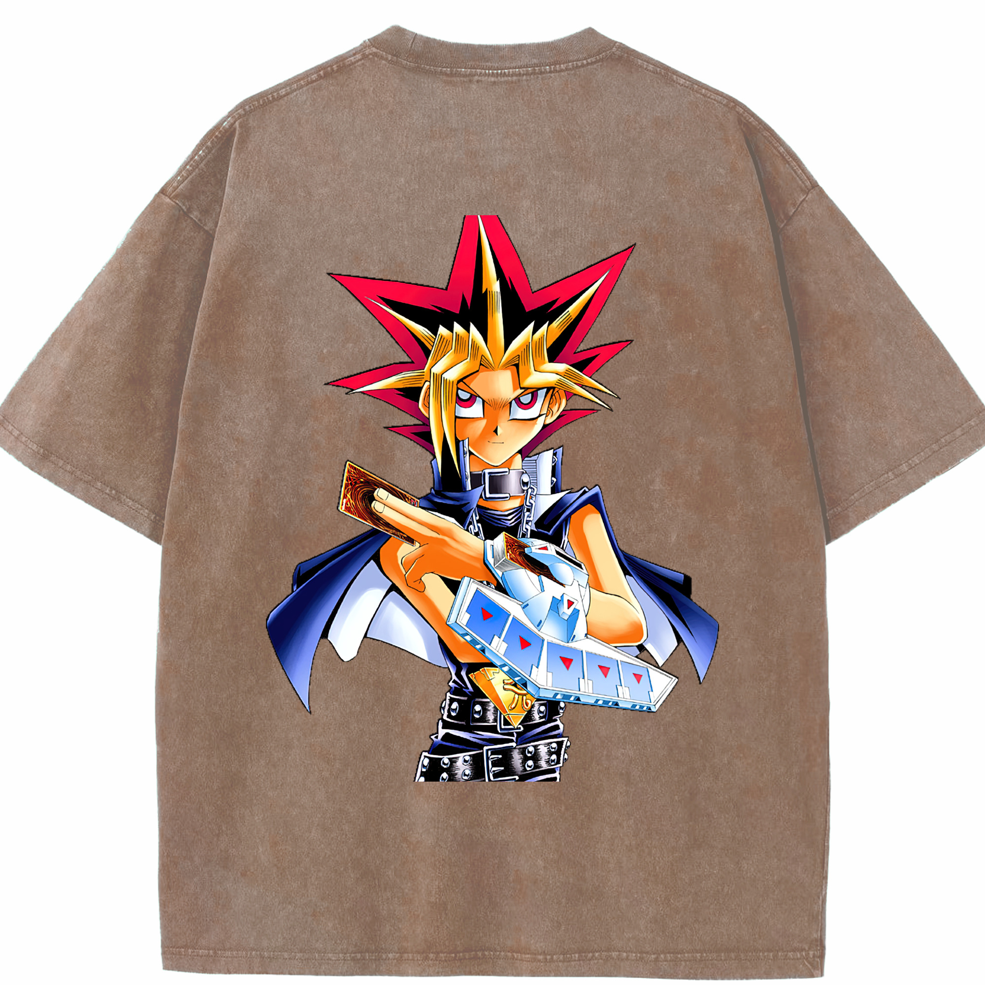 （画像用） 遊☆戯☆王 Yu-Gi-Oh! 綿100% ヴィンテージ風 半袖Tシャツ（背面プリント）