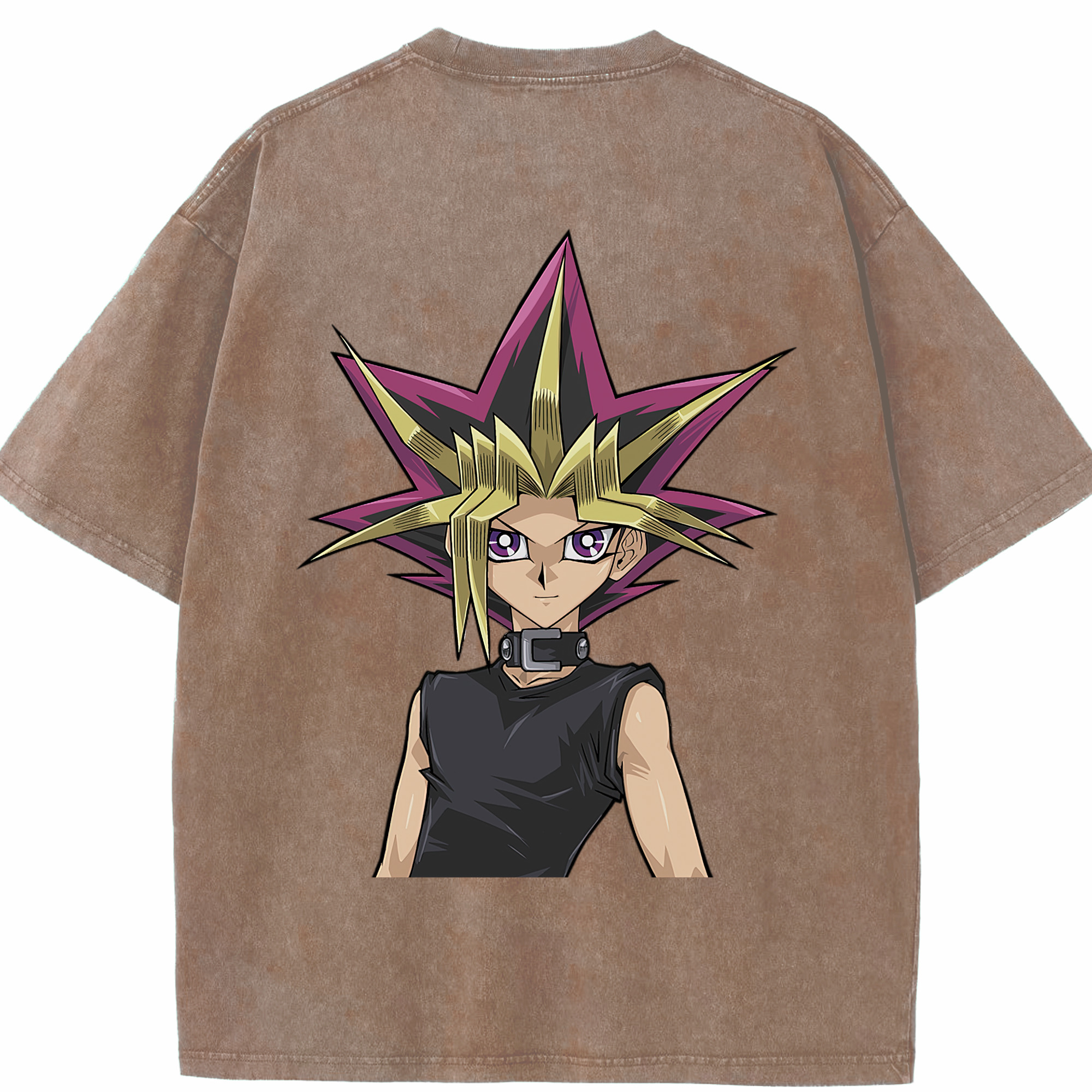 （画像用） 遊☆戯☆王 Yu-Gi-Oh! 綿100% ヴィンテージ風 半袖Tシャツ（背面プリント）