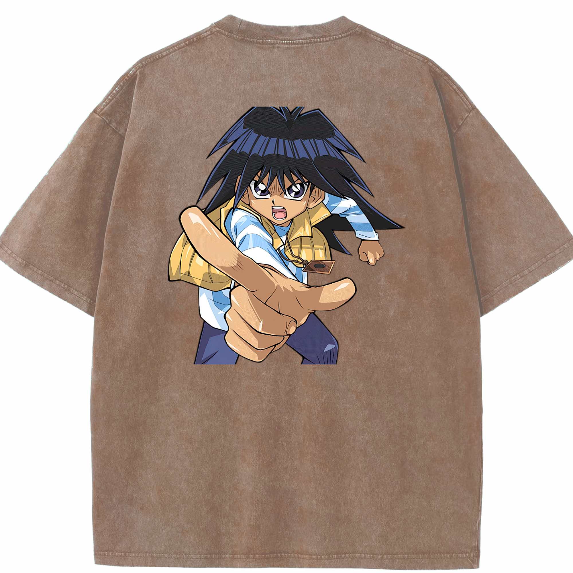 （画像用） 遊☆戯☆王 Yu-Gi-Oh! 綿100% ヴィンテージ風 半袖Tシャツ（背面プリント）
