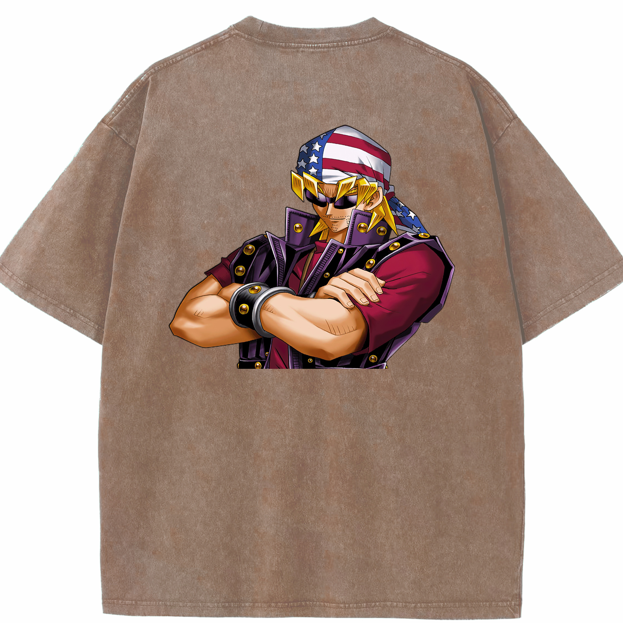 （画像用） 遊☆戯☆王 Yu-Gi-Oh! 綿100% ヴィンテージ風 半袖Tシャツ（背面プリント）