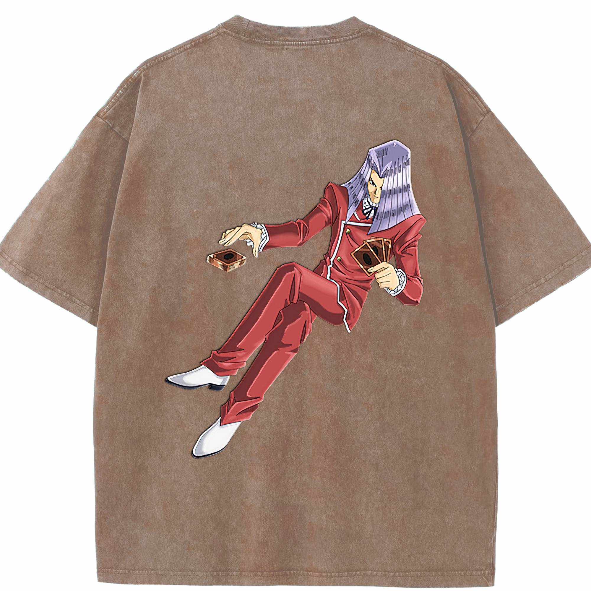 （画像用） 遊☆戯☆王 Yu-Gi-Oh! 綿100% ヴィンテージ風 半袖Tシャツ（背面プリント）