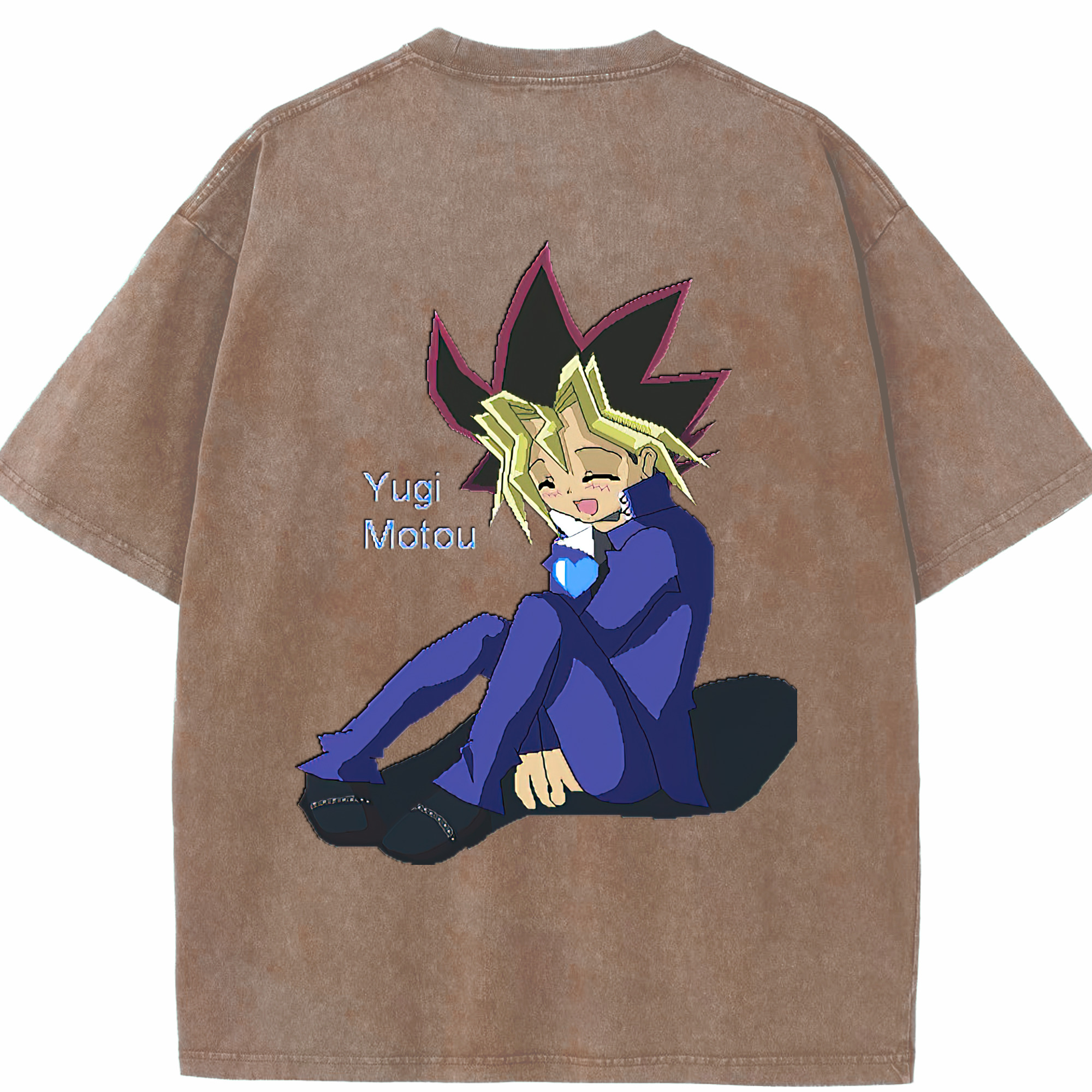 （画像用） 遊☆戯☆王 Yu-Gi-Oh! 綿100% ヴィンテージ風 半袖Tシャツ（背面プリント）
