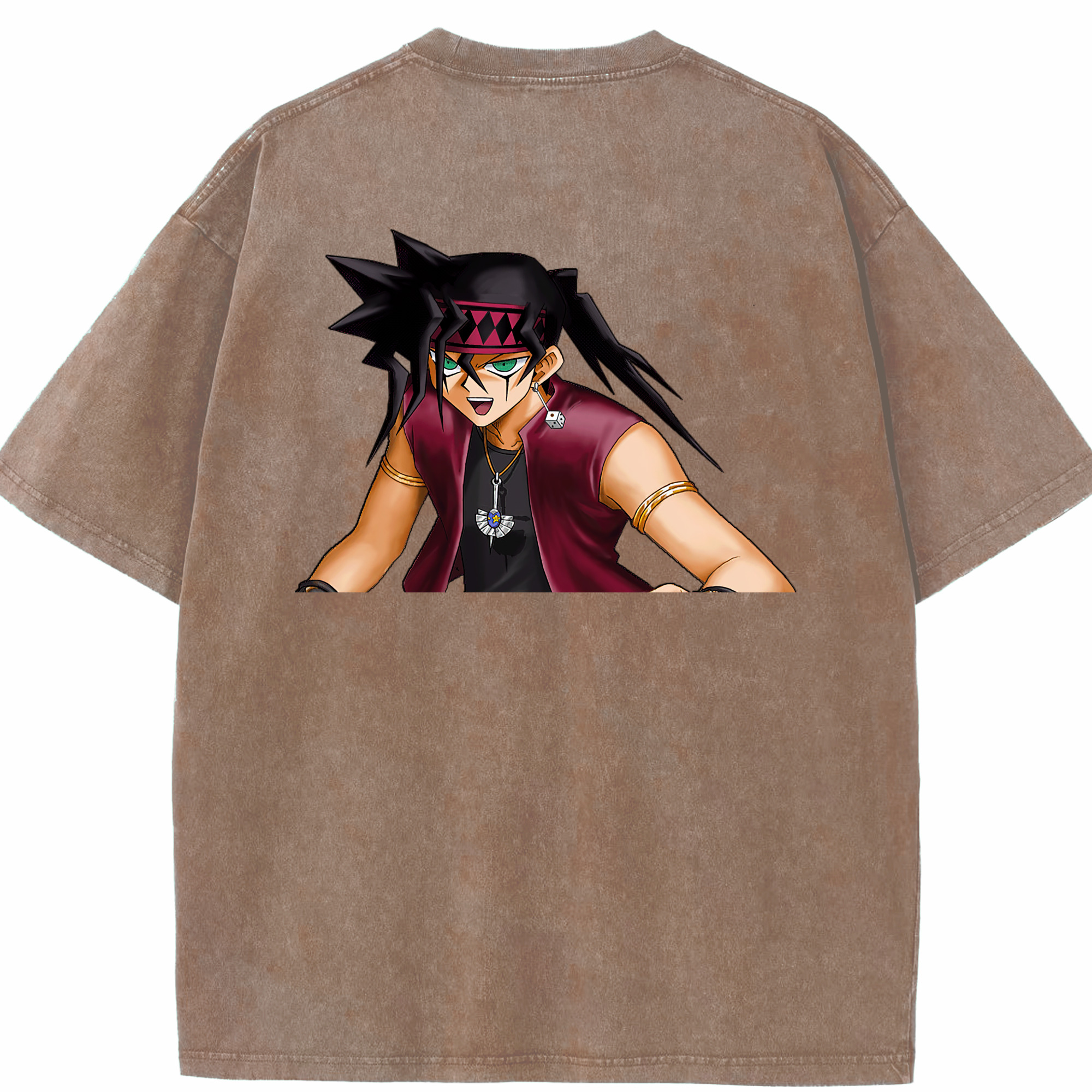 （画像用） 遊☆戯☆王 Yu-Gi-Oh! 綿100% ヴィンテージ風 半袖Tシャツ（背面プリント）