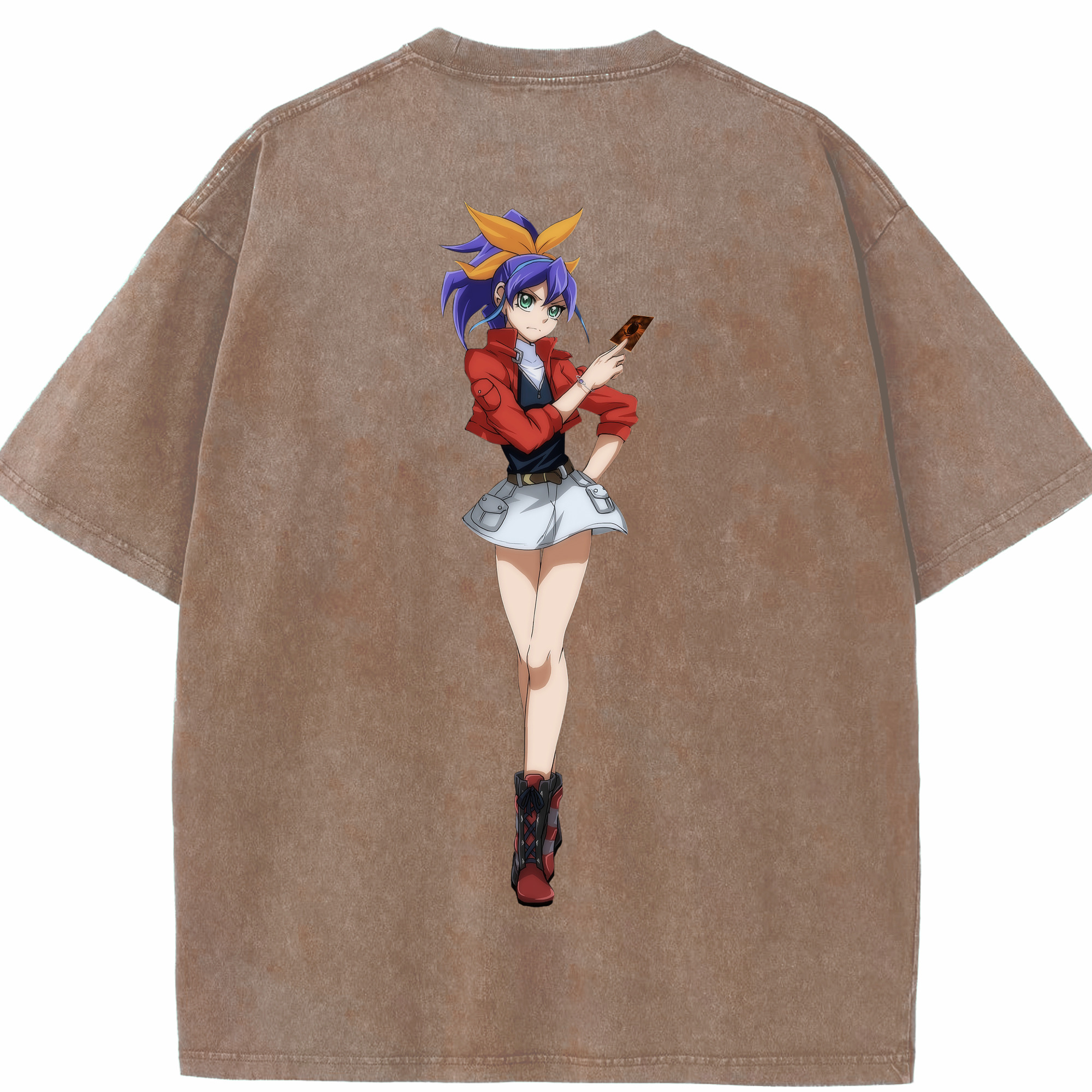（画像用） 遊☆戯☆王 Yu-Gi-Oh! 綿100% ヴィンテージ風 半袖Tシャツ（背面プリント）