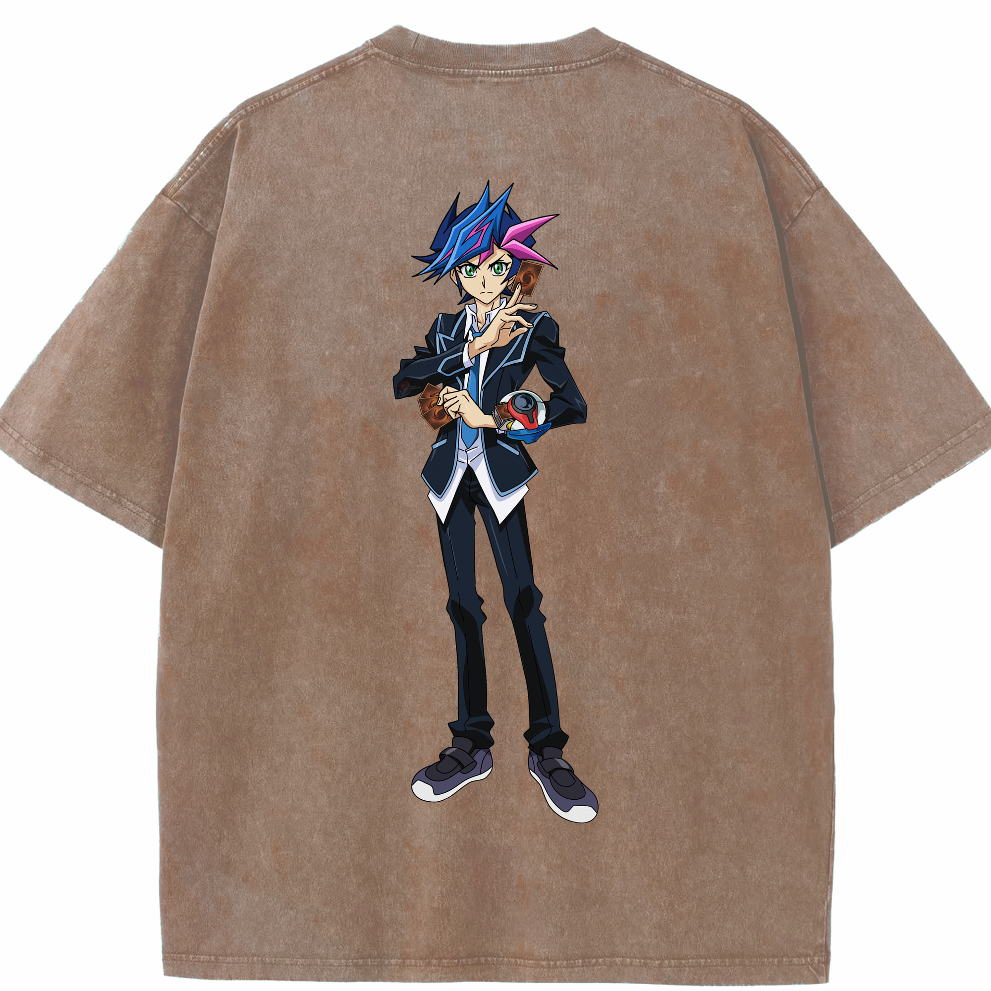 （画像用） 遊☆戯☆王 Yu-Gi-Oh! 綿100% ヴィンテージ風 半袖Tシャツ（背面プリント）