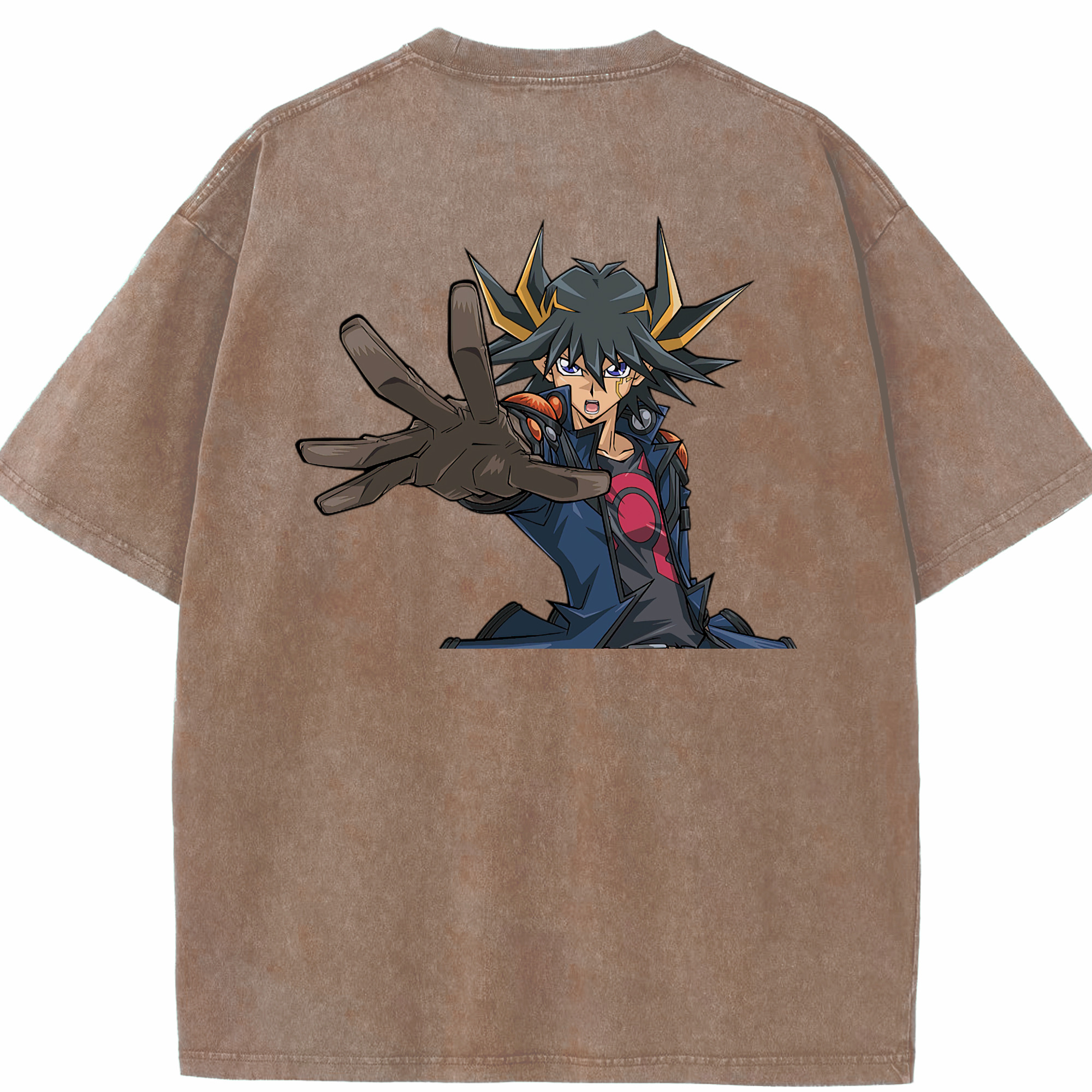 （画像用） 遊☆戯☆王 Yu-Gi-Oh! 綿100% ヴィンテージ風 半袖Tシャツ（背面プリント）