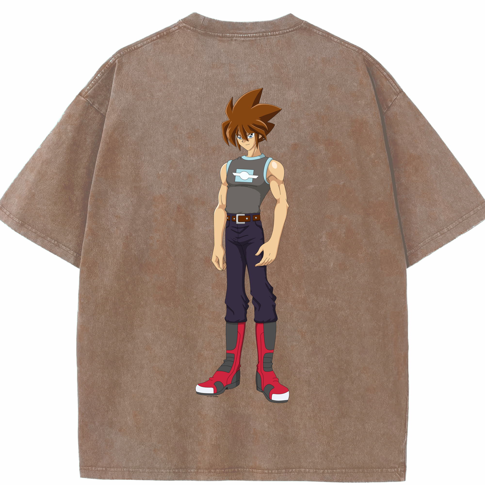 （画像用） 遊☆戯☆王 Yu-Gi-Oh! 綿100% ヴィンテージ風 半袖Tシャツ（背面プリント）