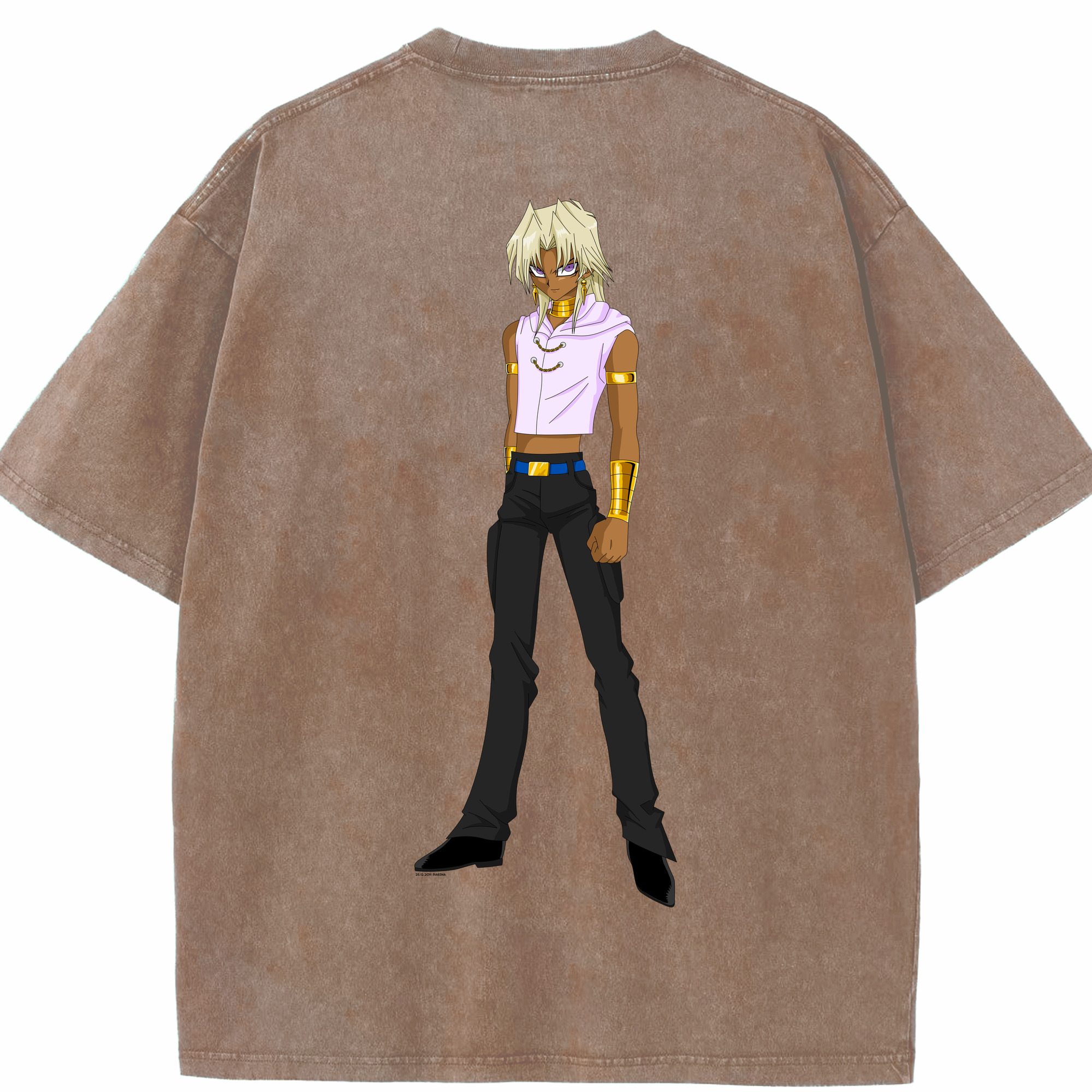 （画像用） 遊☆戯☆王 Yu-Gi-Oh! 綿100% ヴィンテージ風 半袖Tシャツ（背面プリント）