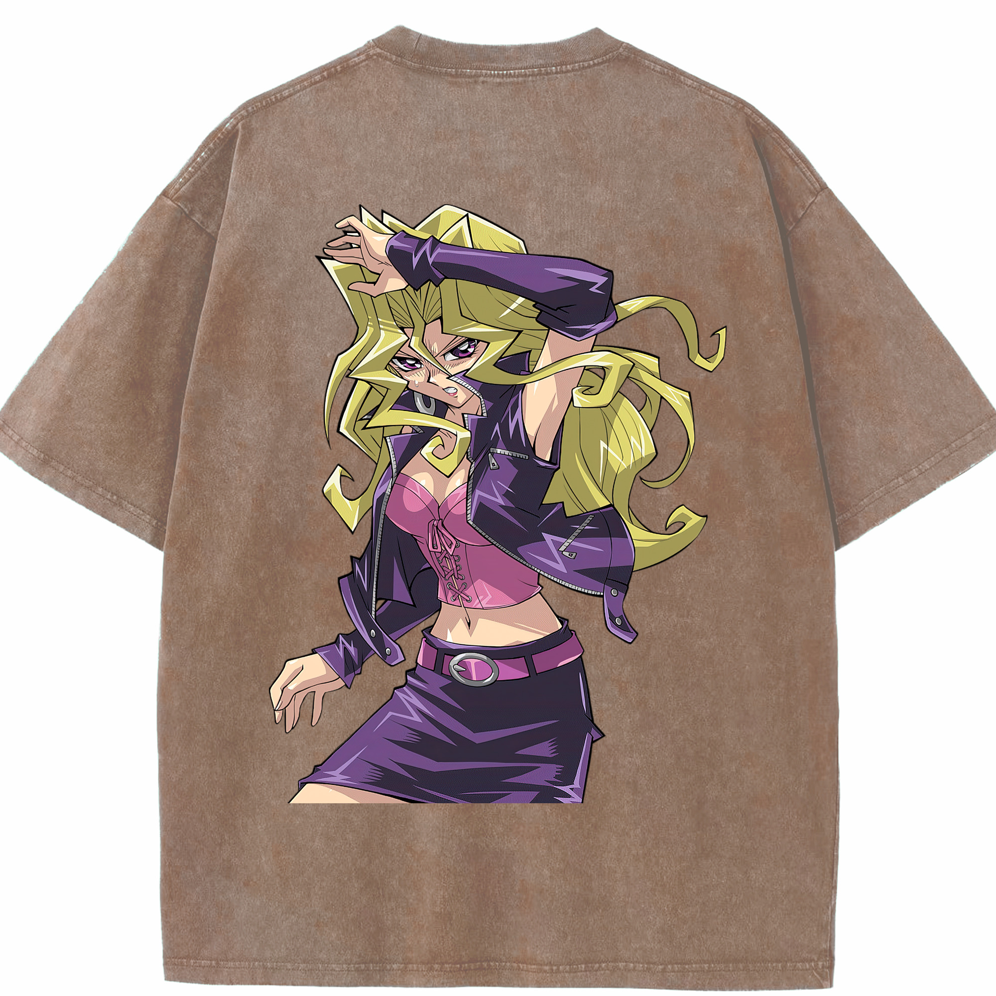 （画像用） 遊☆戯☆王 Yu-Gi-Oh! 綿100% ヴィンテージ風 半袖Tシャツ（背面プリント）