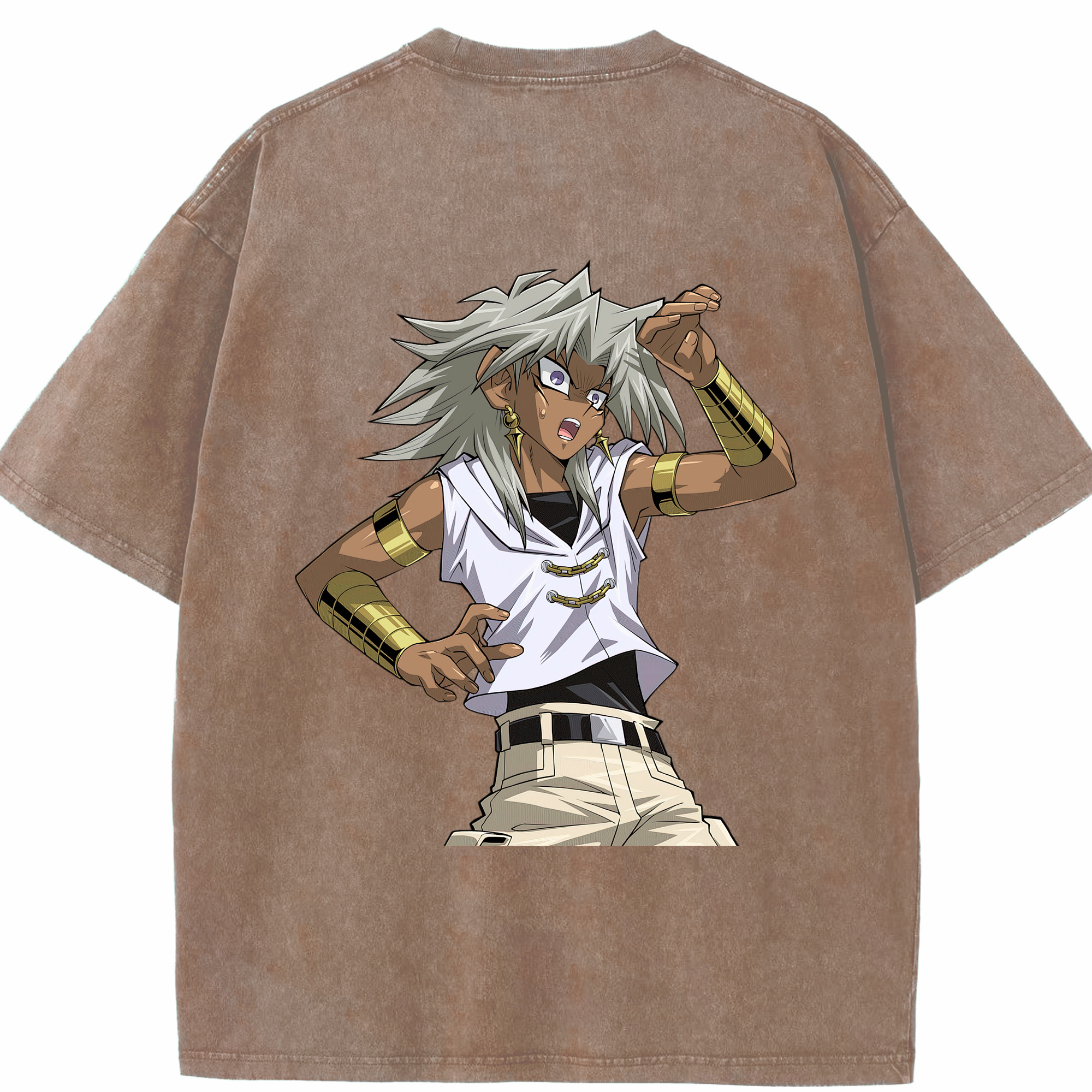 （画像用） 遊☆戯☆王 Yu-Gi-Oh! 綿100% ヴィンテージ風 半袖Tシャツ（背面プリント）