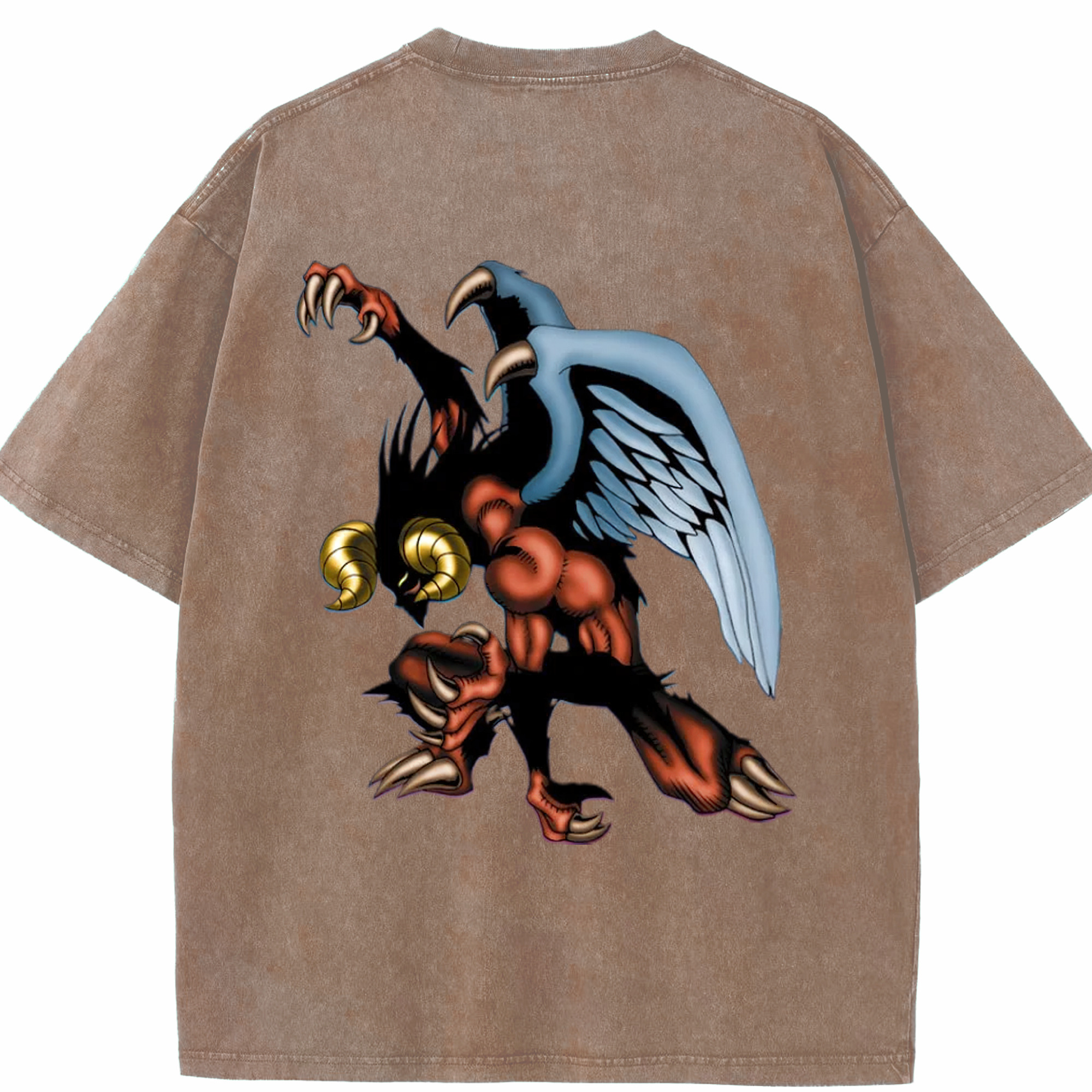 （画像用） 遊☆戯☆王 Yu-Gi-Oh! 綿100% ヴィンテージ風 半袖Tシャツ（背面プリント）