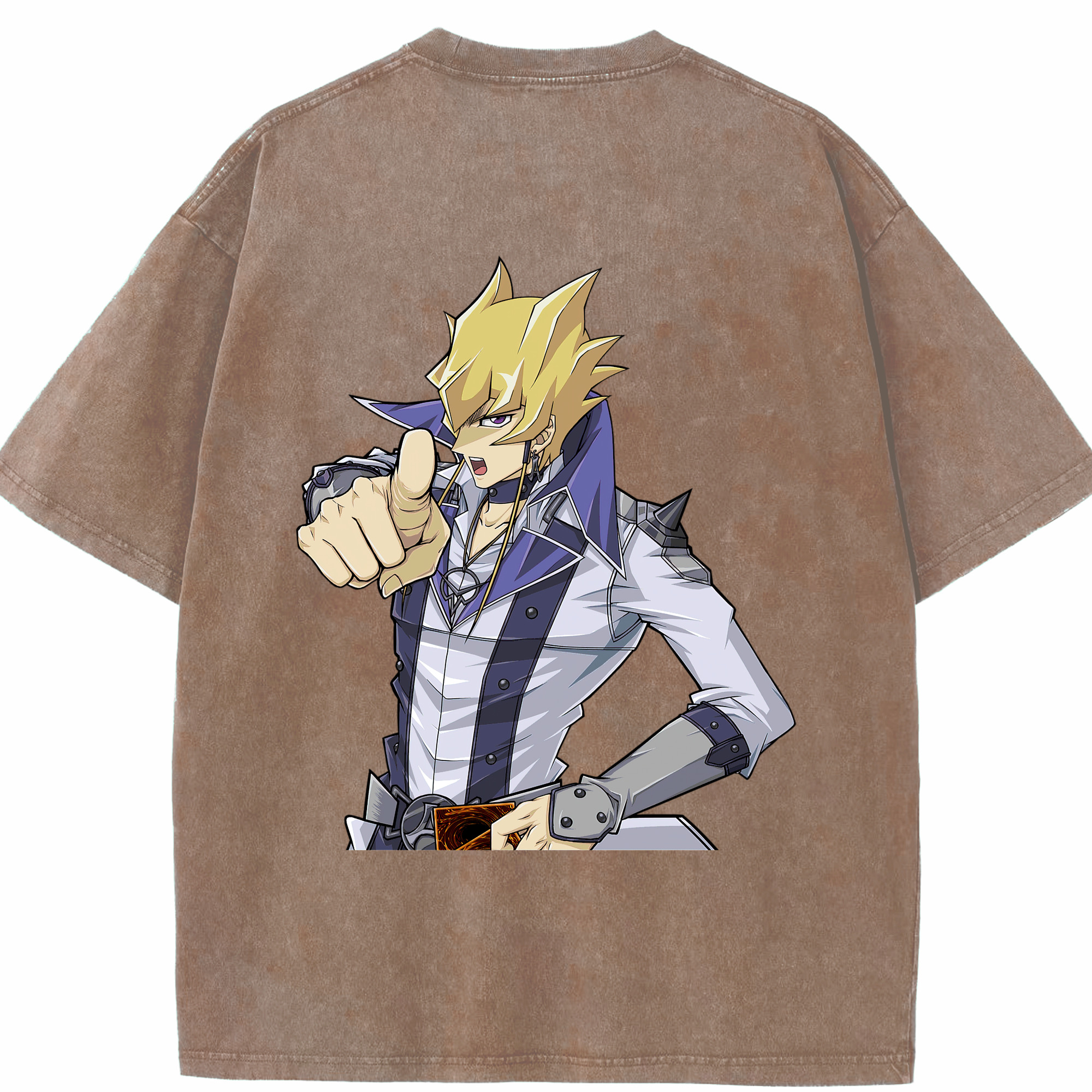 （画像用） 遊☆戯☆王 Yu-Gi-Oh! 綿100% ヴィンテージ風 半袖Tシャツ（背面プリント）