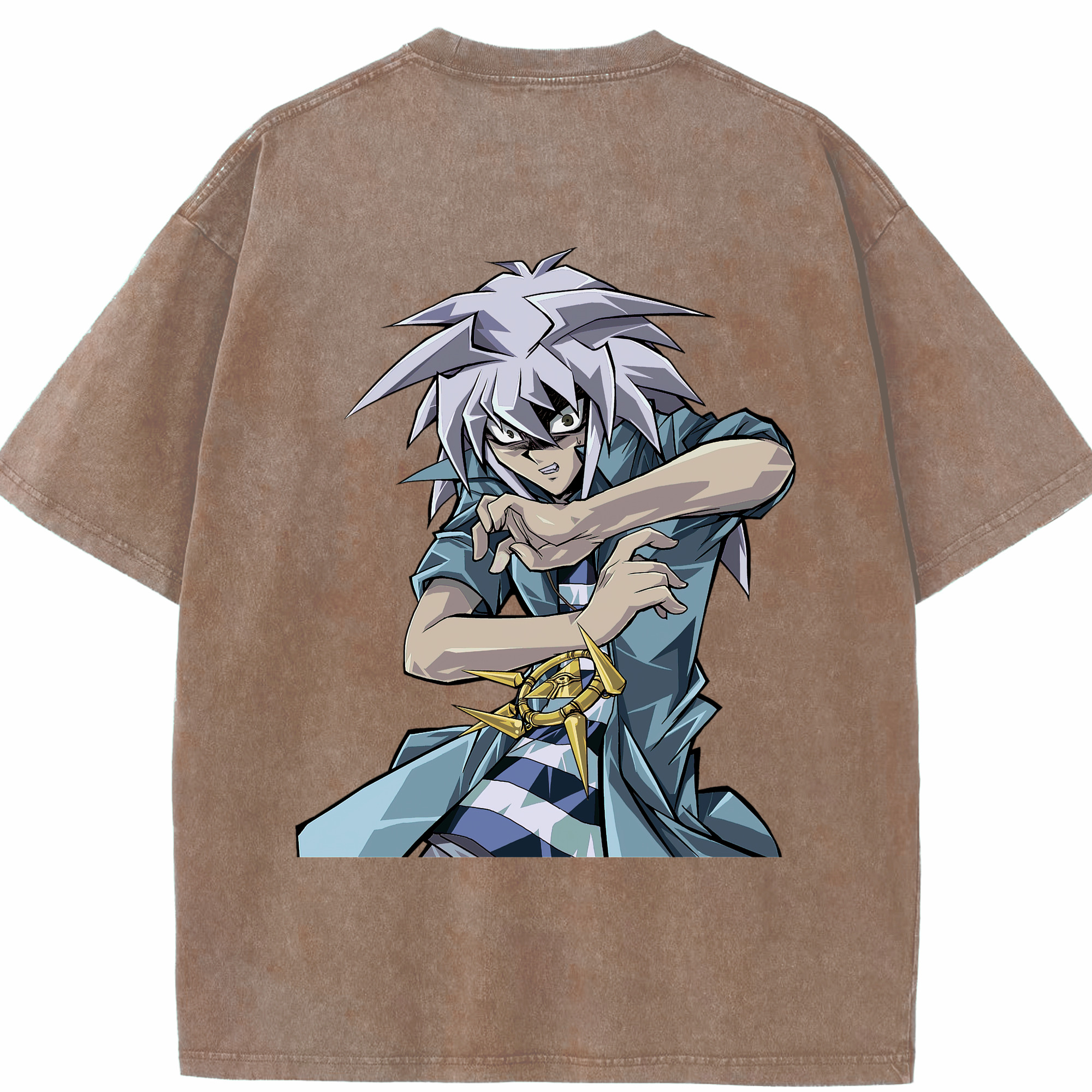 （画像用） 遊☆戯☆王 Yu-Gi-Oh! 綿100% ヴィンテージ風 半袖Tシャツ（背面プリント）