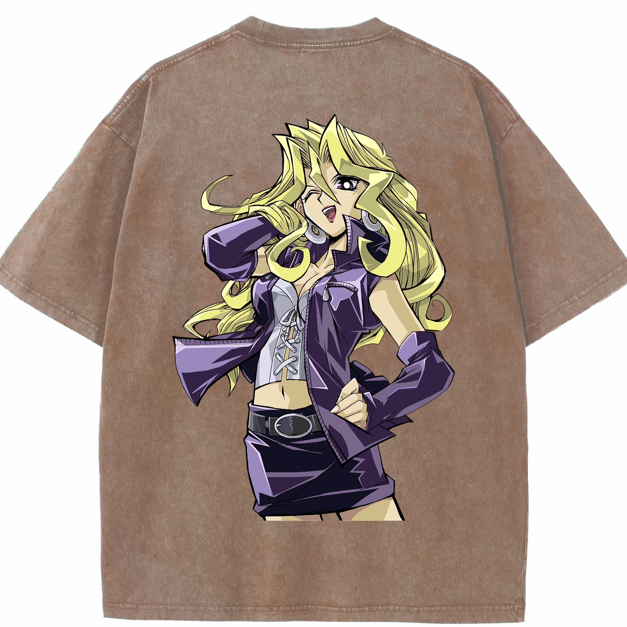 （画像用） 遊☆戯☆王 Yu-Gi-Oh! 綿100% ヴィンテージ風 半袖Tシャツ（背面プリント）