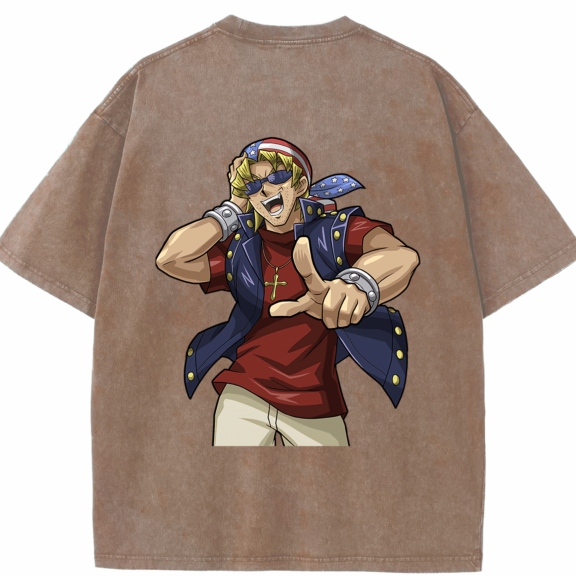（画像用） 遊☆戯☆王 Yu-Gi-Oh! 綿100% ヴィンテージ風 半袖Tシャツ（背面プリント）