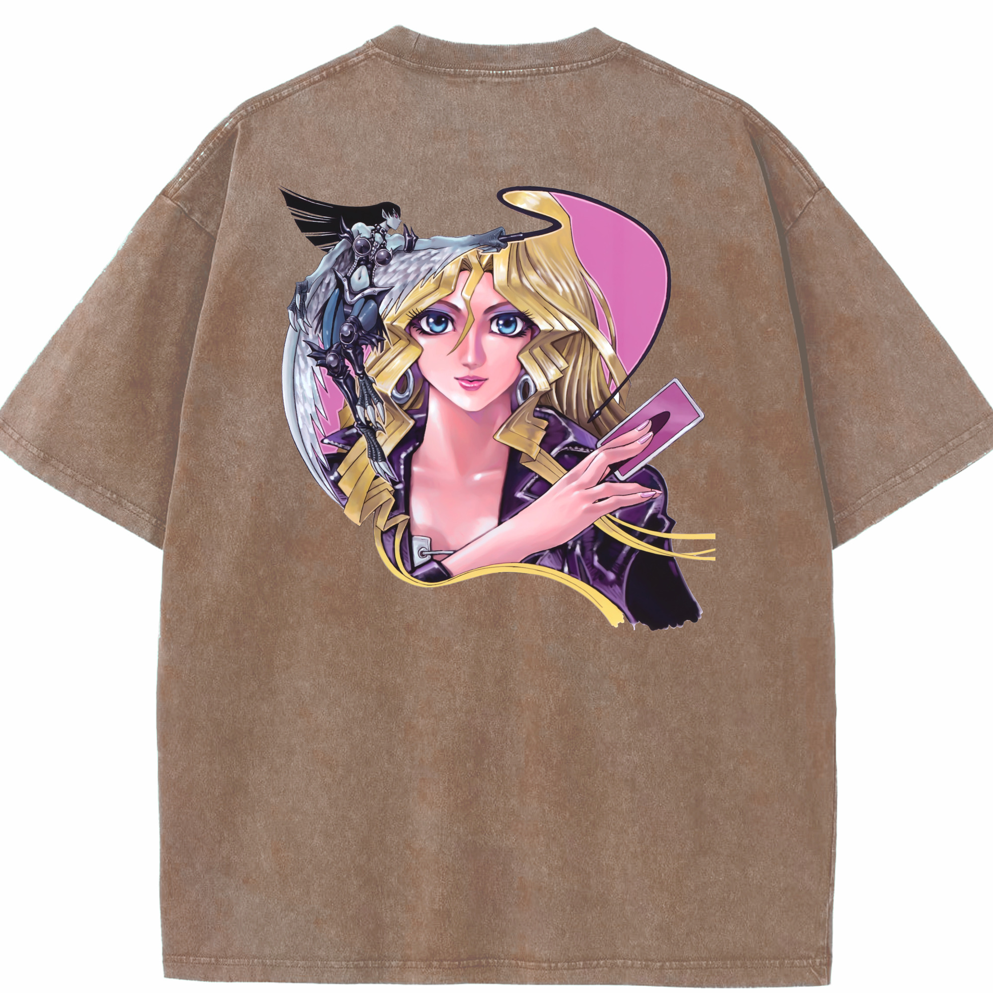 （画像用） 遊☆戯☆王 Yu-Gi-Oh! 綿100% ヴィンテージ風 半袖Tシャツ（背面プリント）
