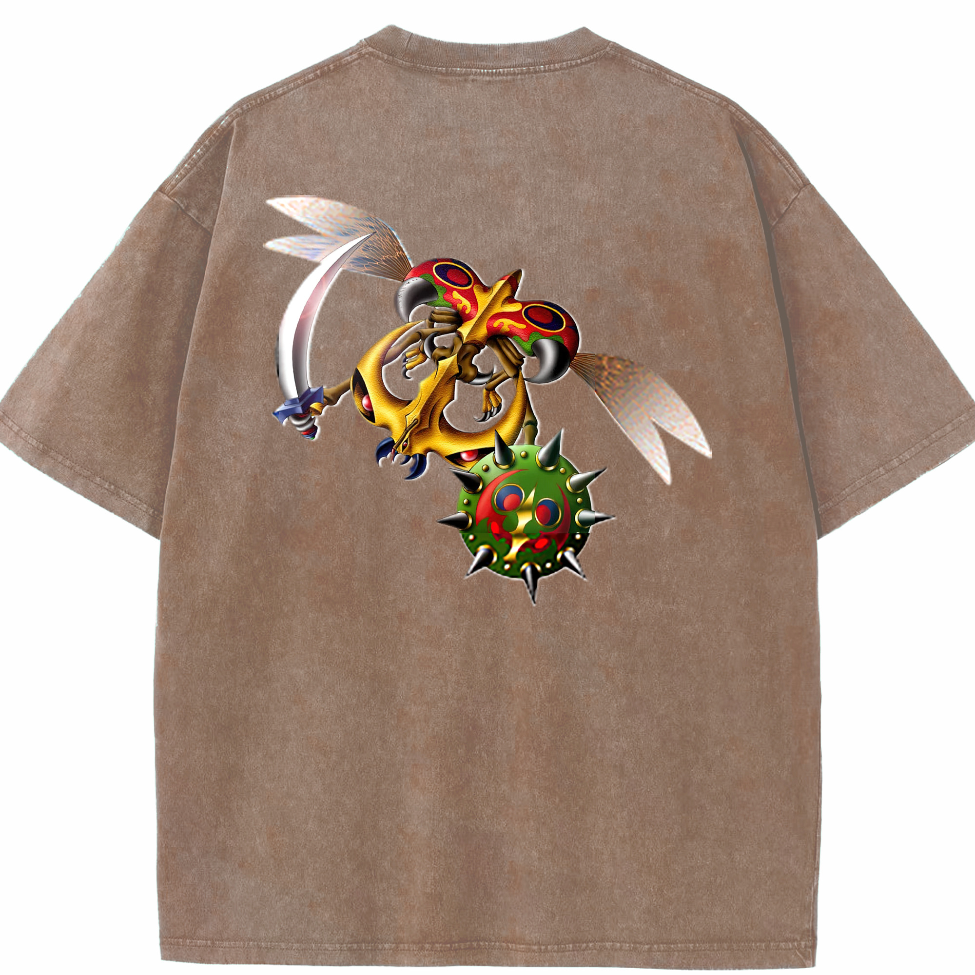 （画像用） 遊☆戯☆王 Yu-Gi-Oh! 綿100% ヴィンテージ風 半袖Tシャツ（背面プリント）