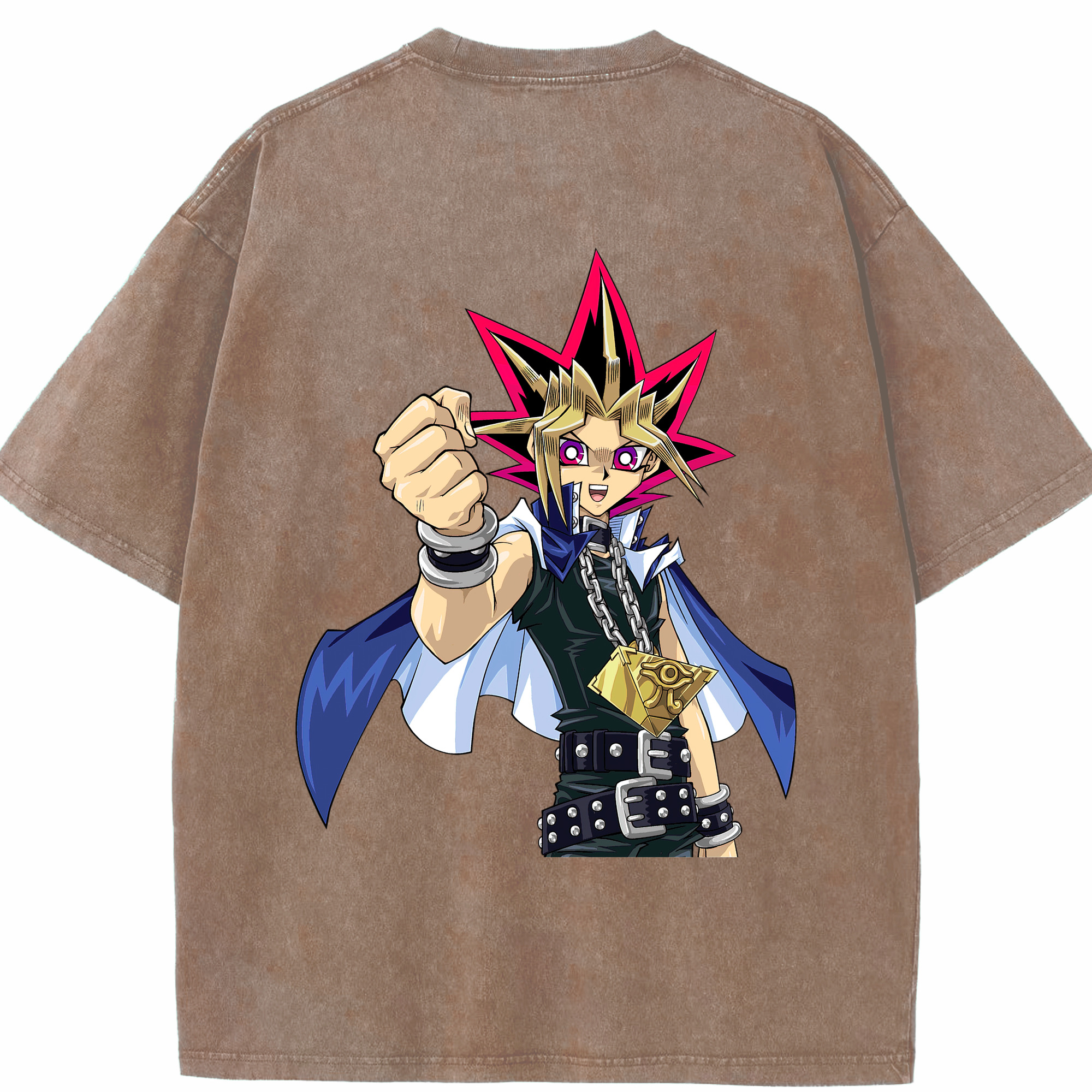 （画像用） 遊☆戯☆王 Yu-Gi-Oh! 綿100% ヴィンテージ風 半袖Tシャツ（背面プリント）