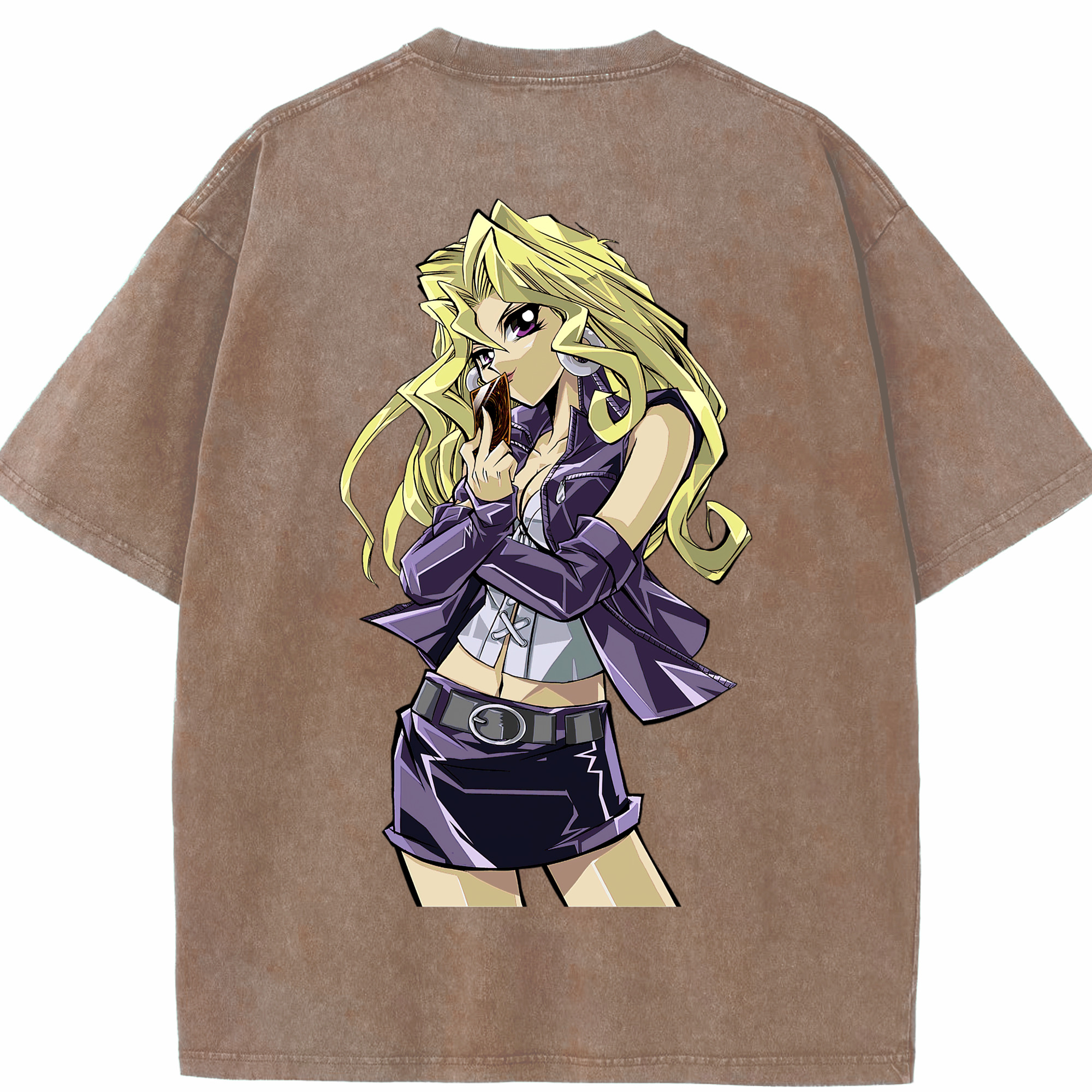 （画像用） 遊☆戯☆王 Yu-Gi-Oh! 綿100% ヴィンテージ風 半袖Tシャツ（背面プリント）