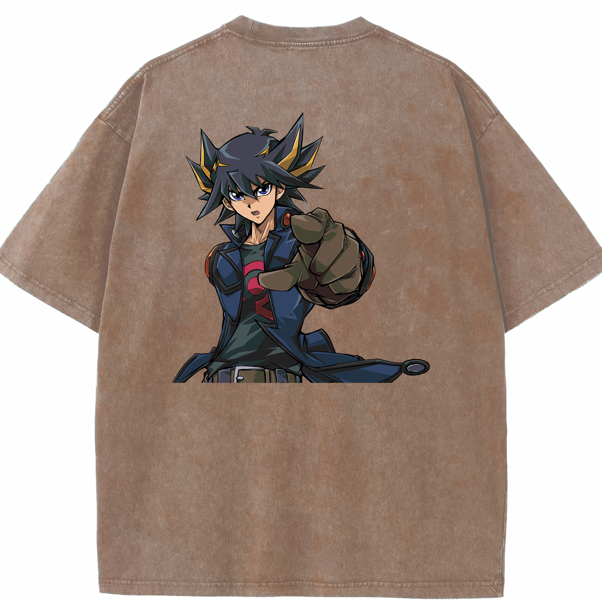 （画像用） 遊☆戯☆王 Yu-Gi-Oh! 綿100% ヴィンテージ風 半袖Tシャツ（背面プリント）