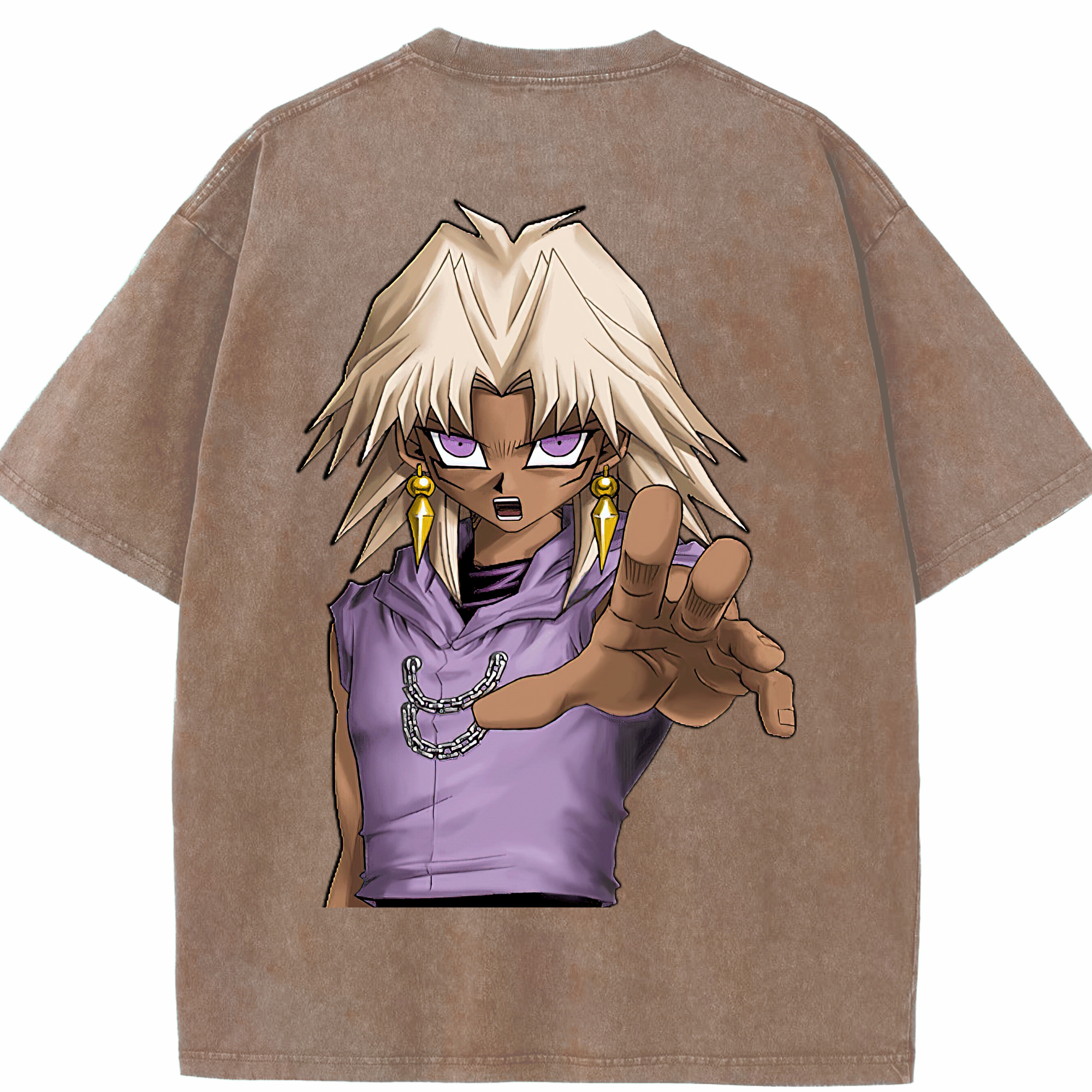 （画像用） 遊☆戯☆王 Yu-Gi-Oh! 綿100% ヴィンテージ風 半袖Tシャツ（背面プリント）