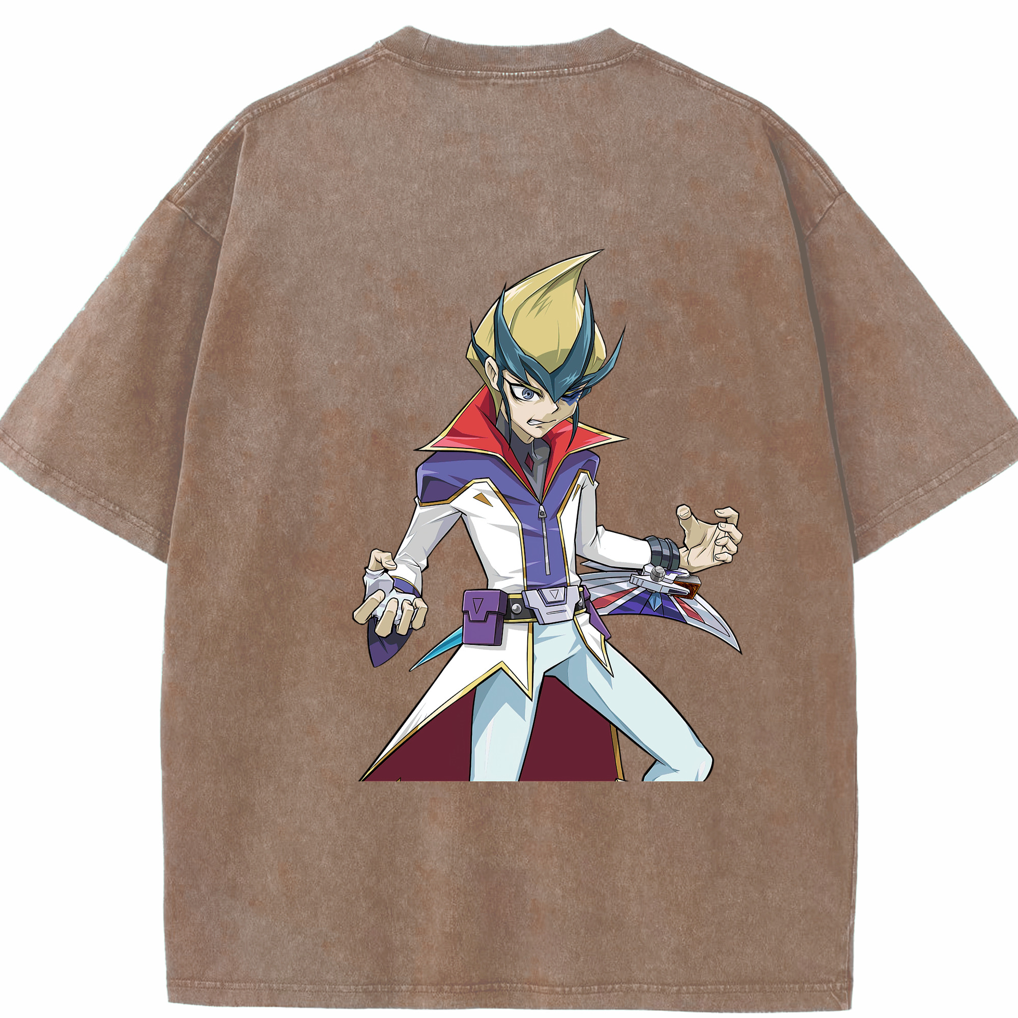 （画像用） 遊☆戯☆王 Yu-Gi-Oh! 綿100% ヴィンテージ風 半袖Tシャツ（背面プリント）