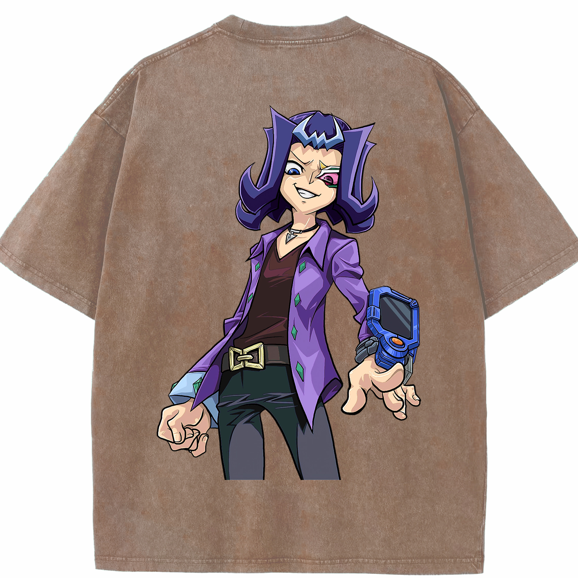 （画像用） 遊☆戯☆王 Yu-Gi-Oh! 綿100% ヴィンテージ風 半袖Tシャツ（背面プリント）