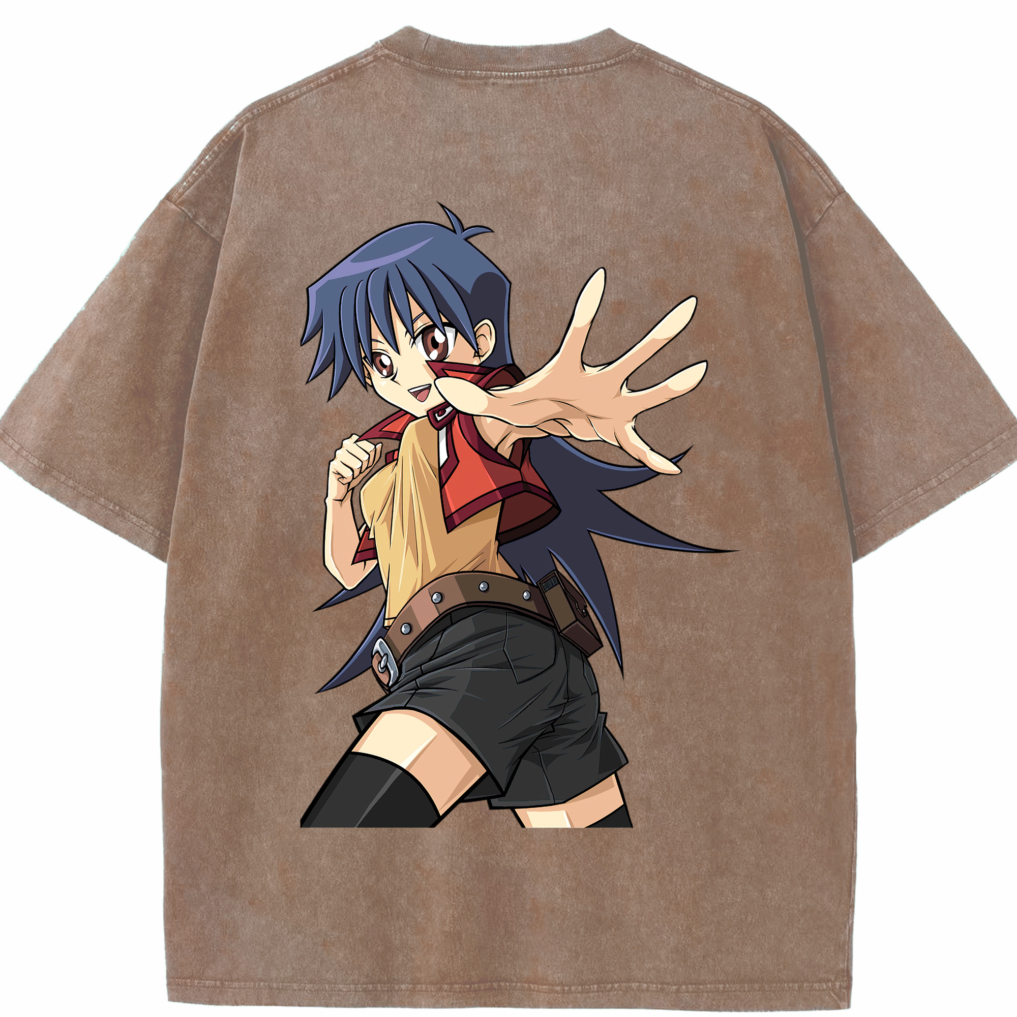 （画像用） 遊☆戯☆王 Yu-Gi-Oh! 綿100% ヴィンテージ風 半袖Tシャツ（背面プリント）