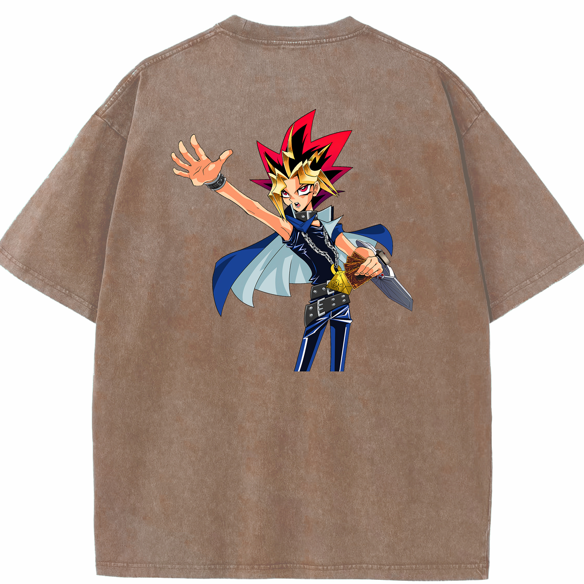 （画像用） 遊☆戯☆王 Yu-Gi-Oh! 綿100% ヴィンテージ風 半袖Tシャツ（背面プリント）