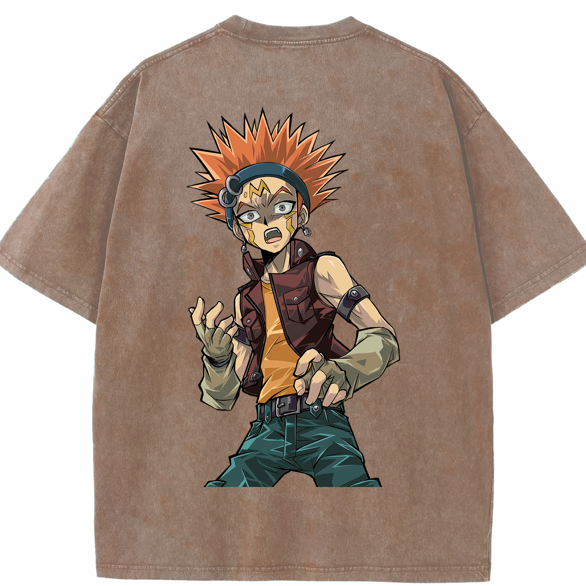 （画像用） 遊☆戯☆王 Yu-Gi-Oh! 綿100% ヴィンテージ風 半袖Tシャツ（背面プリント）