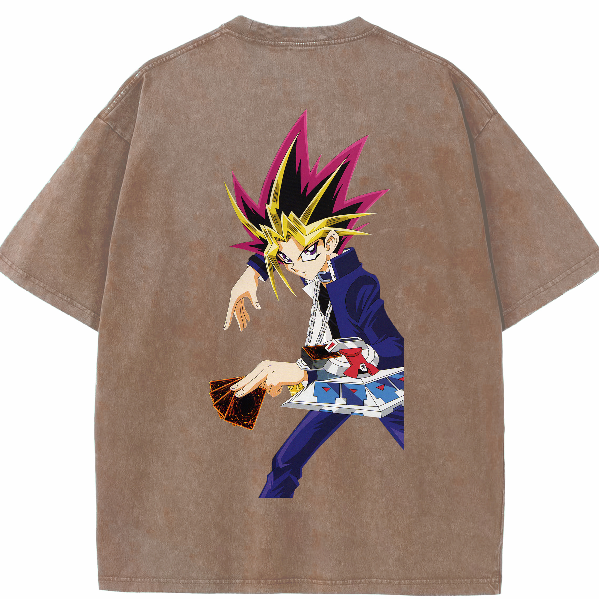 （画像用） 遊☆戯☆王 Yu-Gi-Oh! 綿100% ヴィンテージ風 半袖Tシャツ（背面プリント）