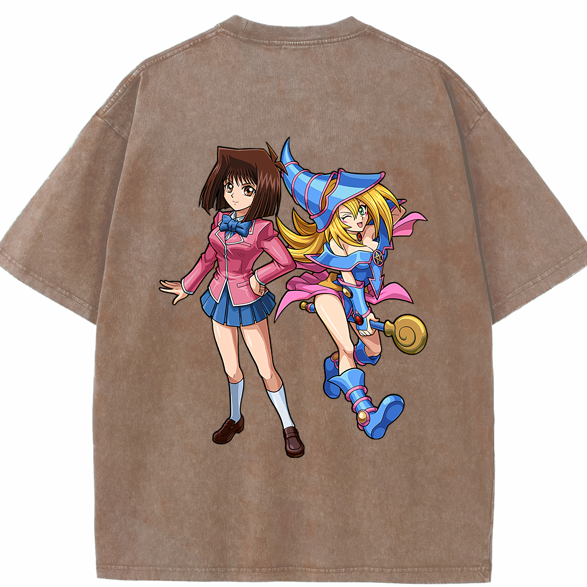 （画像用） 遊☆戯☆王 Yu-Gi-Oh! 綿100% ヴィンテージ風 半袖Tシャツ（背面プリント）
