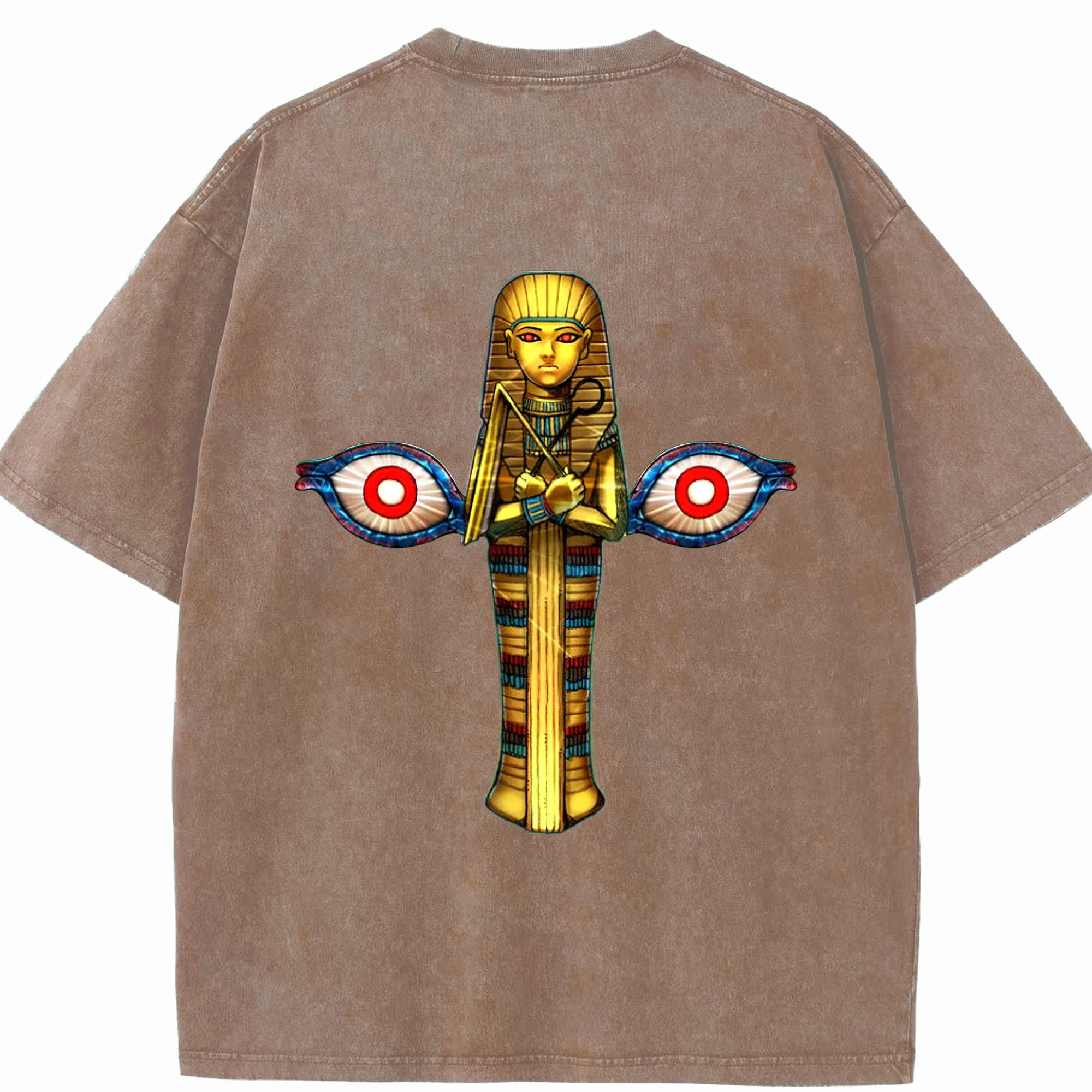 （画像用） 遊☆戯☆王 Yu-Gi-Oh! 綿100% ヴィンテージ風 半袖Tシャツ（背面プリント）