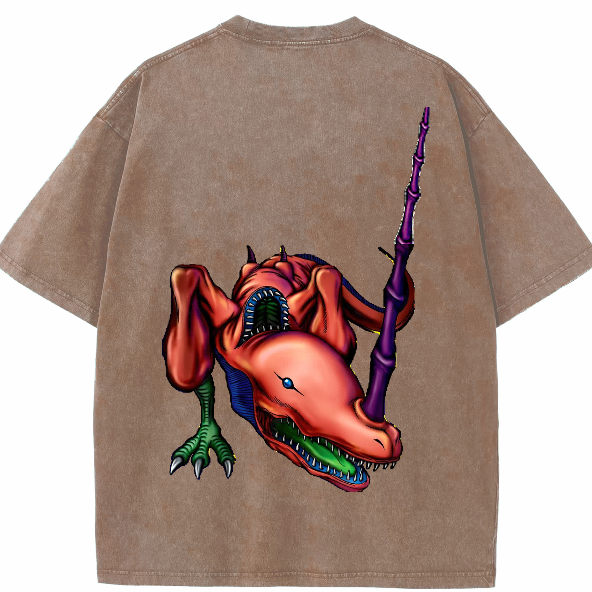 （画像用） 遊☆戯☆王 Yu-Gi-Oh! 綿100% ヴィンテージ風 半袖Tシャツ（背面プリント）