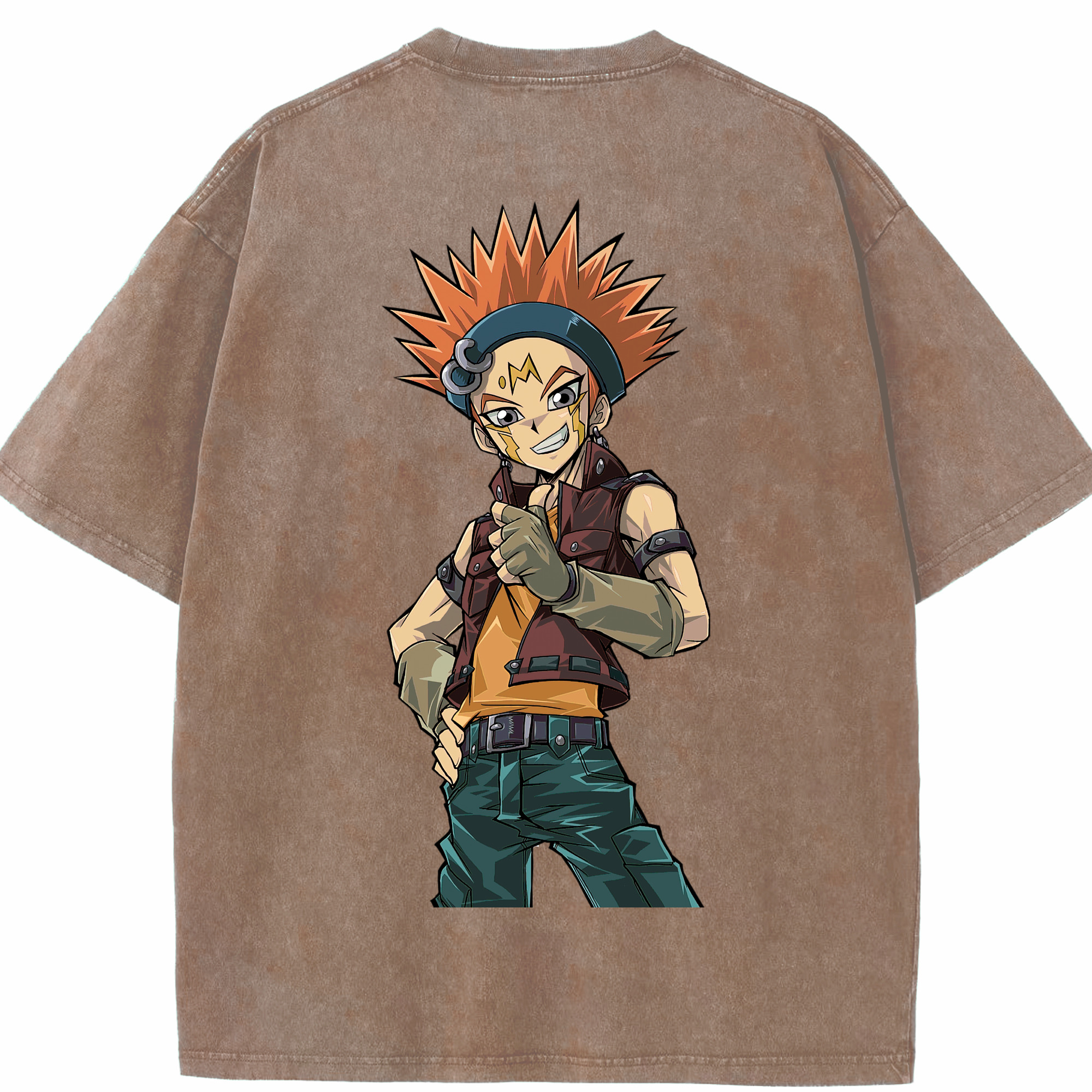 （画像用） 遊☆戯☆王 Yu-Gi-Oh! 綿100% ヴィンテージ風 半袖Tシャツ（背面プリント）