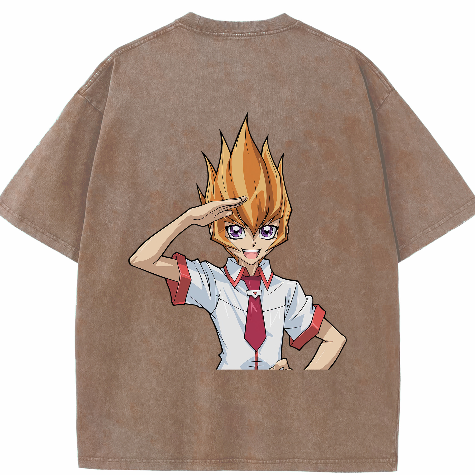 （画像用） 遊☆戯☆王 Yu-Gi-Oh! 綿100% ヴィンテージ風 半袖Tシャツ（背面プリント）