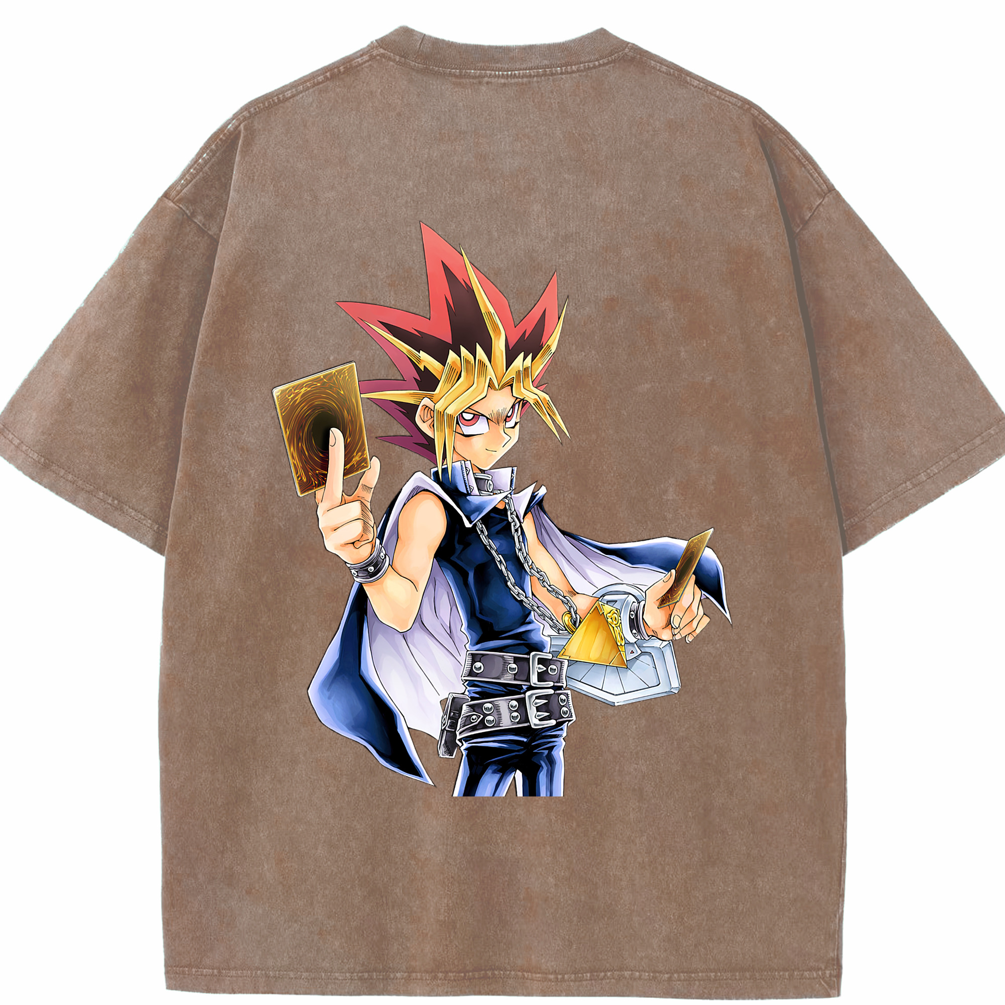 （画像用） 遊☆戯☆王 Yu-Gi-Oh! 綿100% ヴィンテージ風 半袖Tシャツ（背面プリント）
