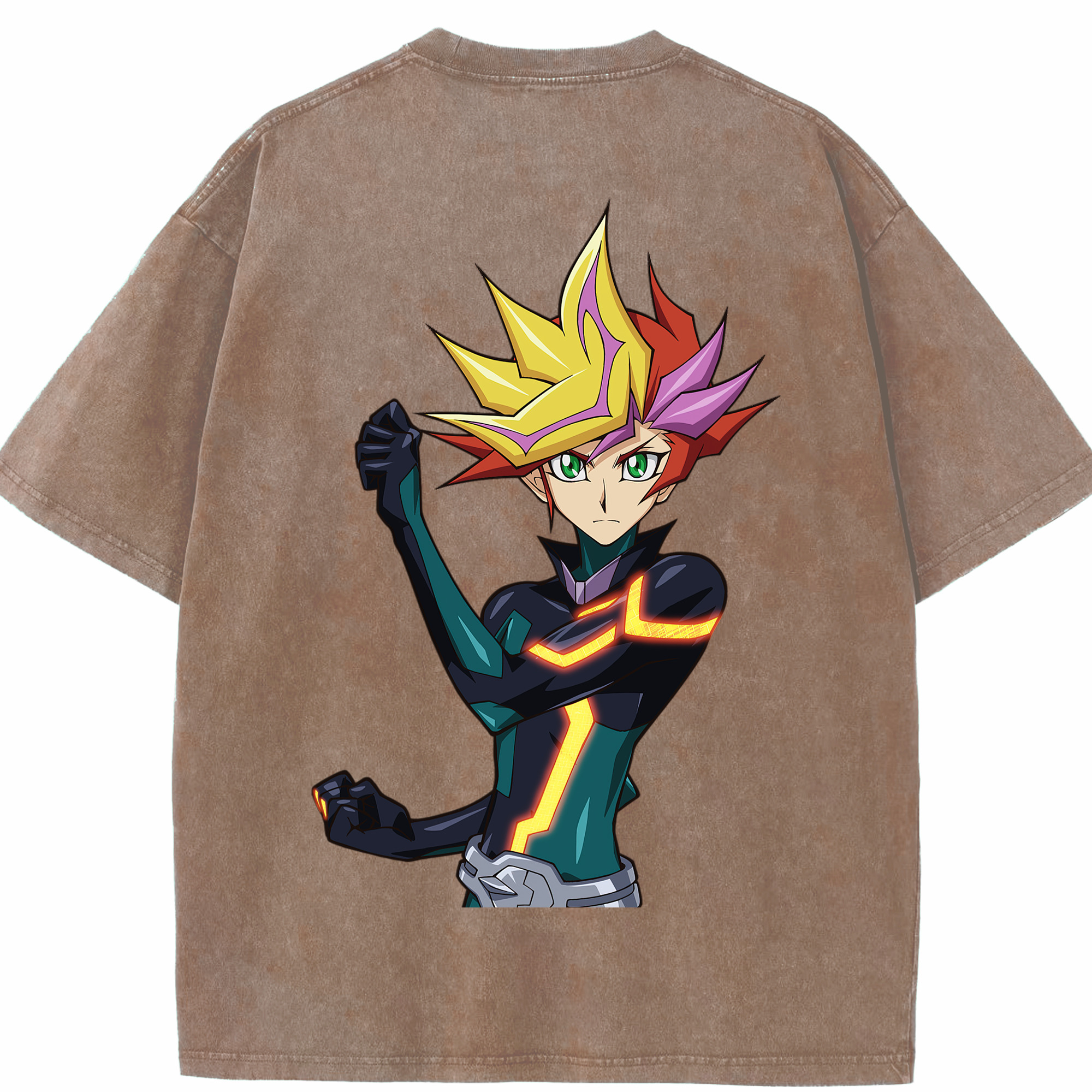 （画像用） 遊☆戯☆王 Yu-Gi-Oh! 綿100% ヴィンテージ風 半袖Tシャツ（背面プリント）
