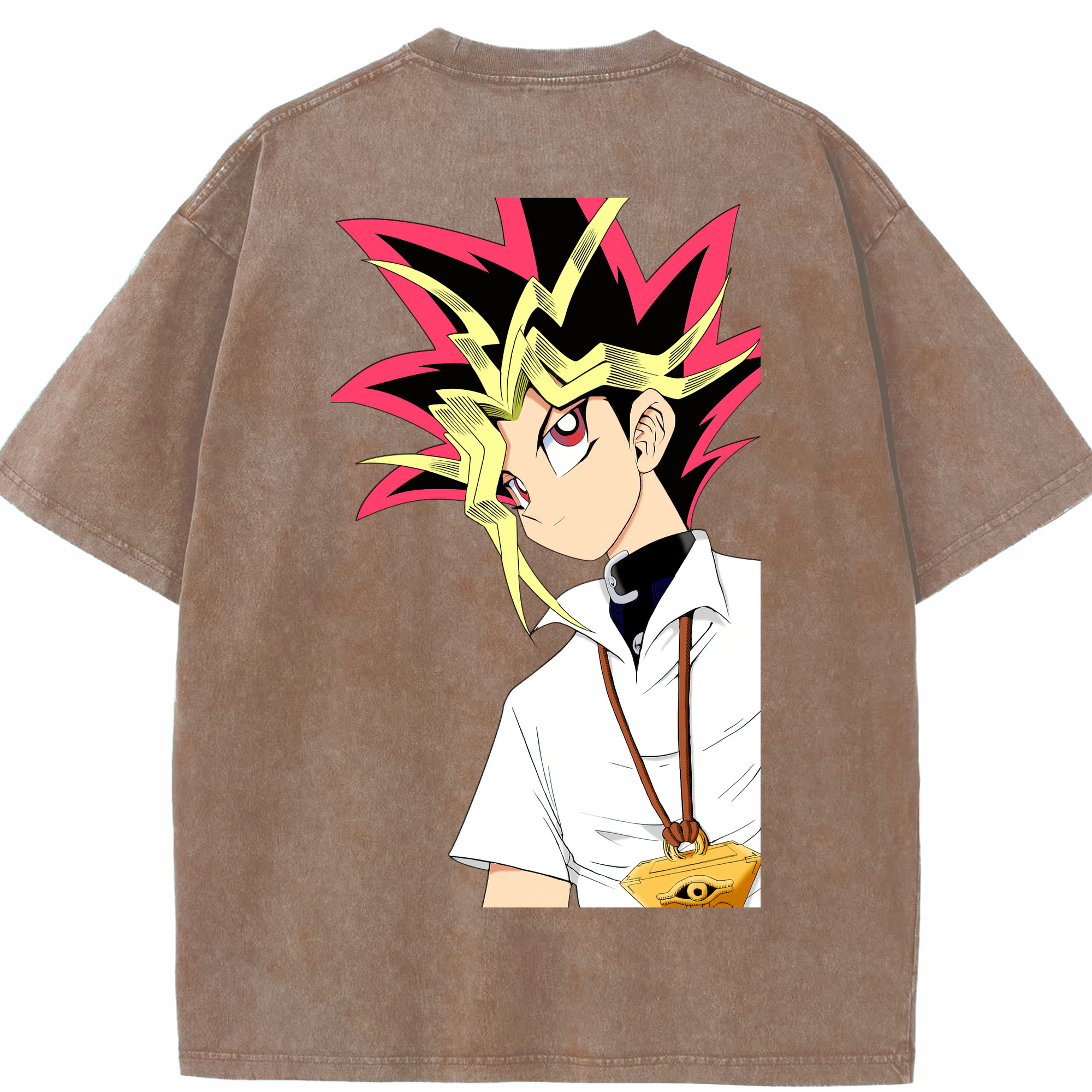 （画像用） 遊☆戯☆王 Yu-Gi-Oh! 綿100% ヴィンテージ風 半袖Tシャツ（背面プリント）