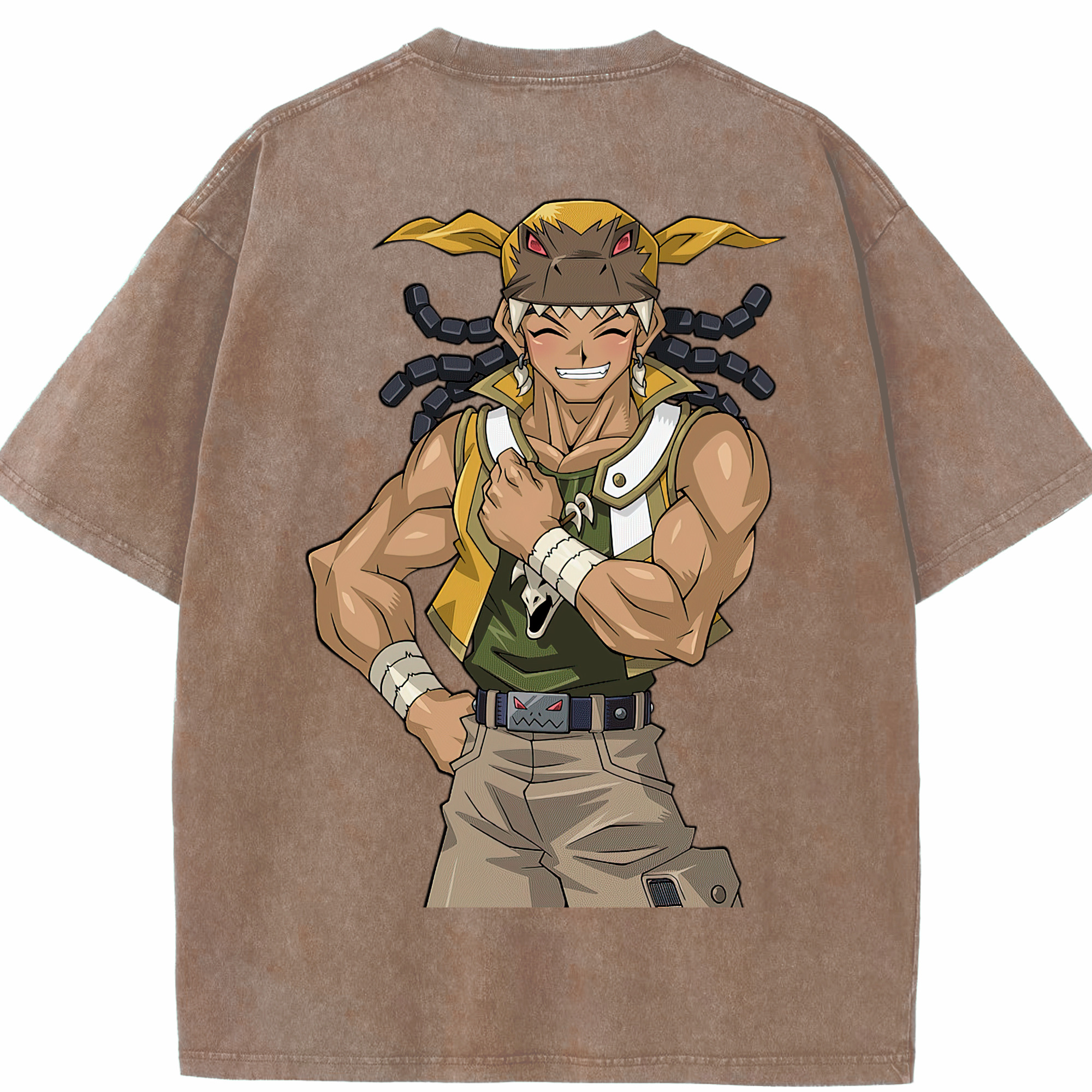 （画像用） 遊☆戯☆王 Yu-Gi-Oh! 綿100% ヴィンテージ風 半袖Tシャツ（背面プリント）
