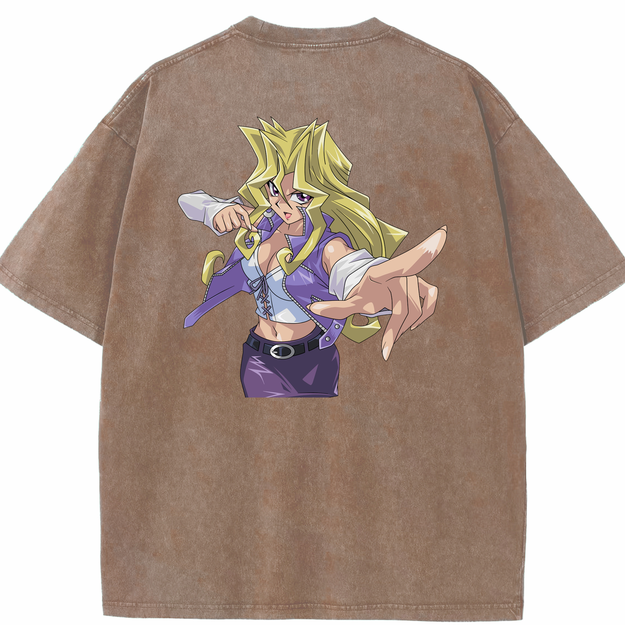 （画像用） 遊☆戯☆王 Yu-Gi-Oh! 綿100% ヴィンテージ風 半袖Tシャツ（背面プリント）