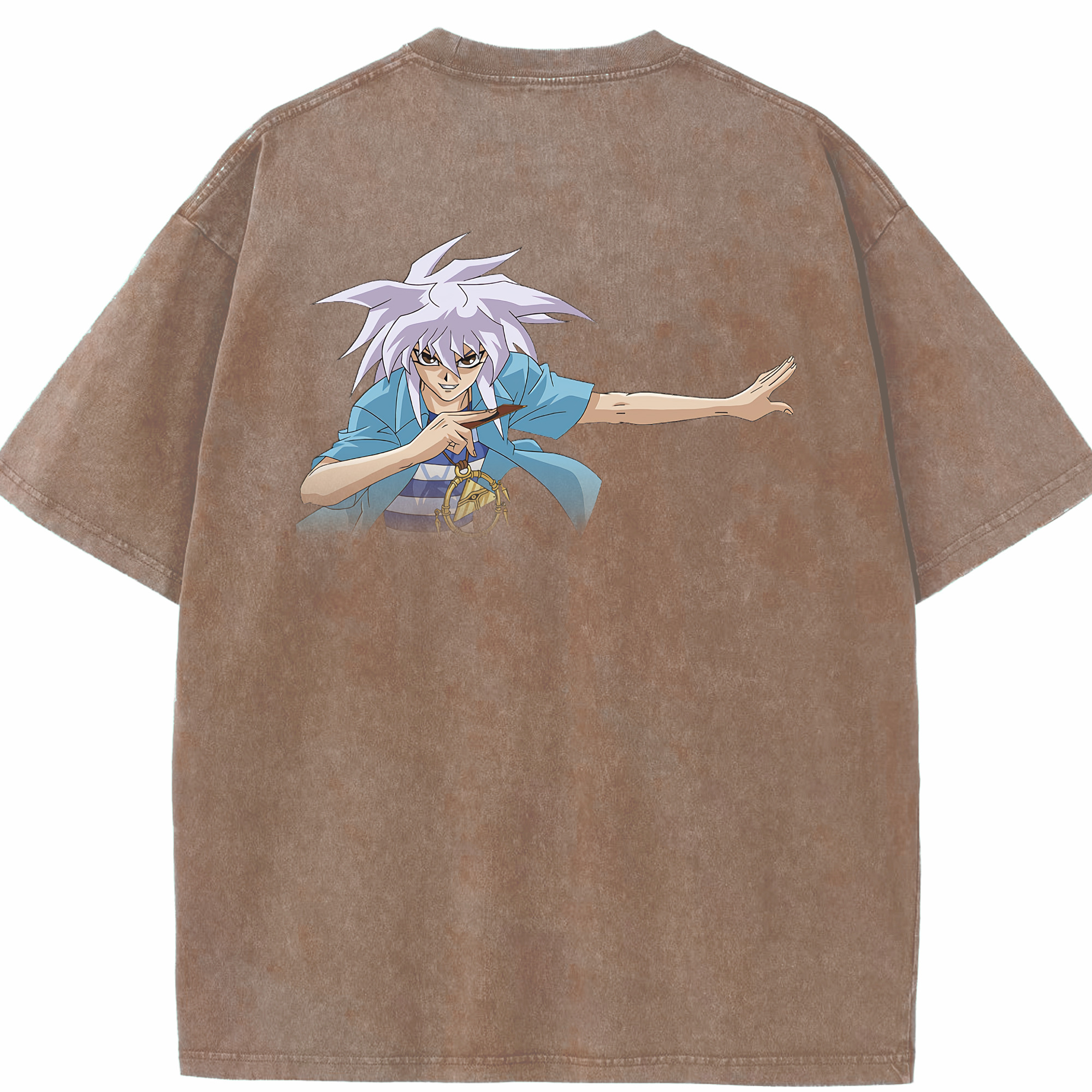 （画像用） 遊☆戯☆王 Yu-Gi-Oh! 綿100% ヴィンテージ風 半袖Tシャツ（背面プリント）