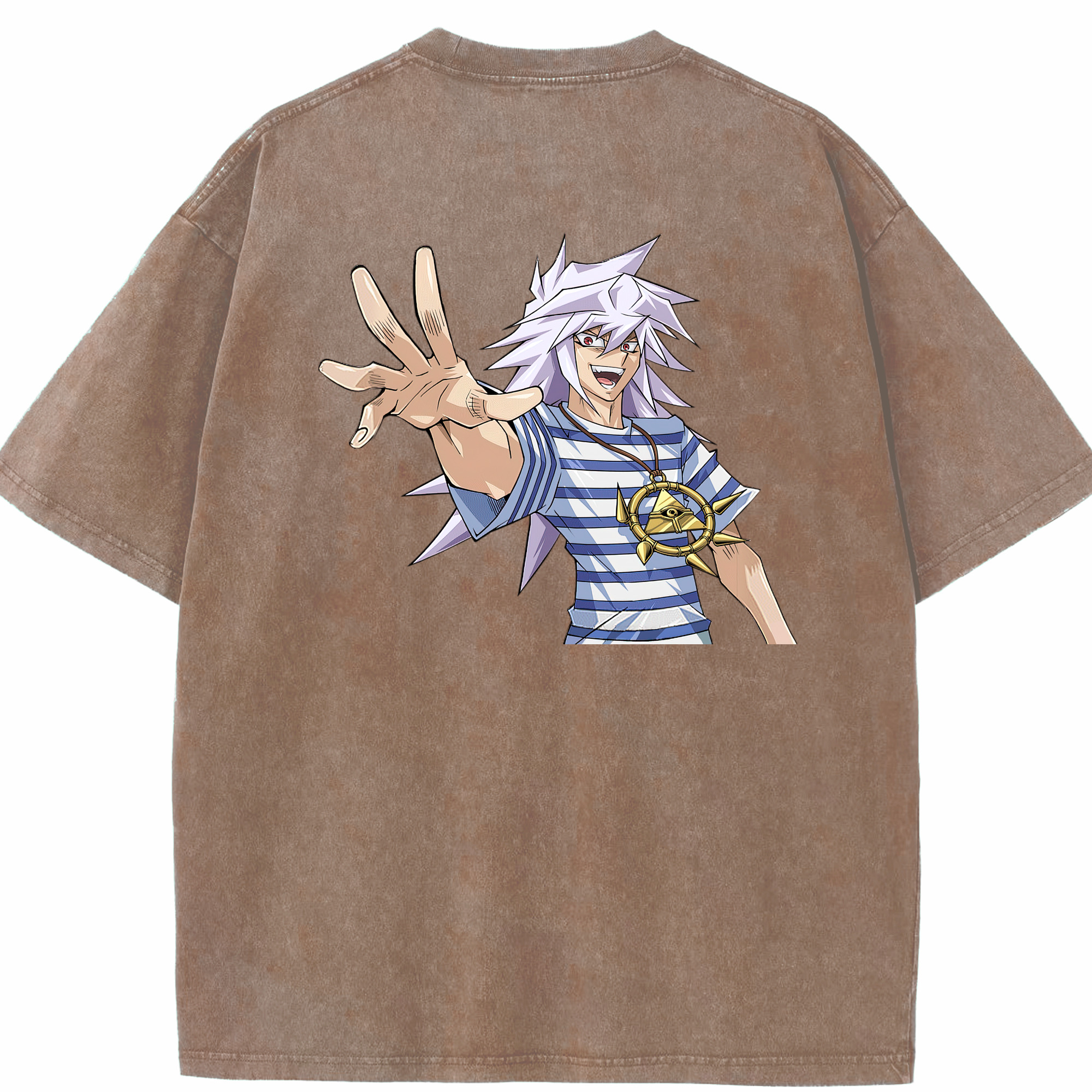（画像用） 遊☆戯☆王 Yu-Gi-Oh! 綿100% ヴィンテージ風 半袖Tシャツ（背面プリント）