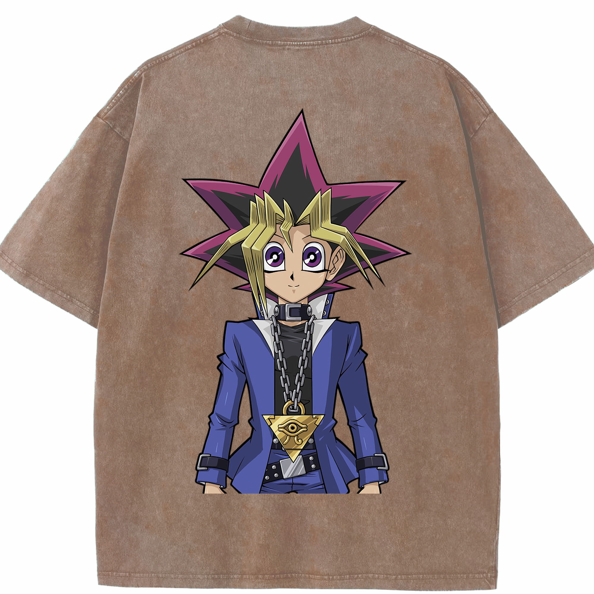 （画像用） 遊☆戯☆王 Yu-Gi-Oh! 綿100% ヴィンテージ風 半袖Tシャツ（背面プリント）